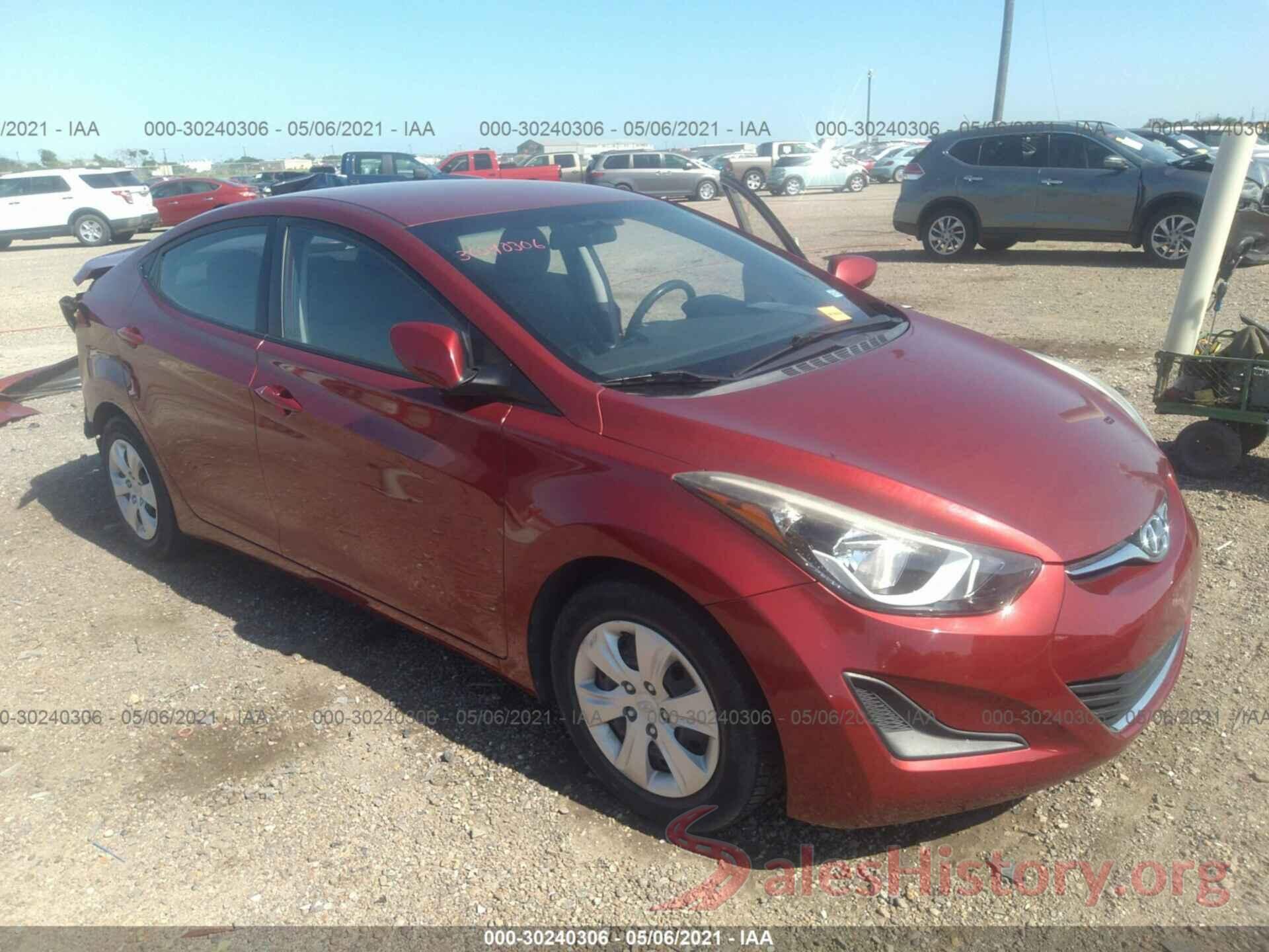 5NPDH4AE3GH753708 2016 HYUNDAI ELANTRA