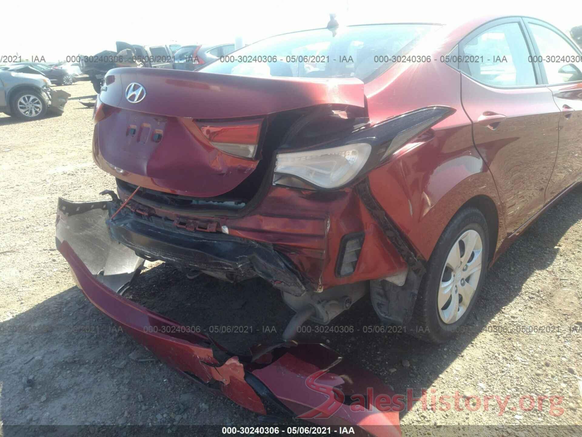 5NPDH4AE3GH753708 2016 HYUNDAI ELANTRA