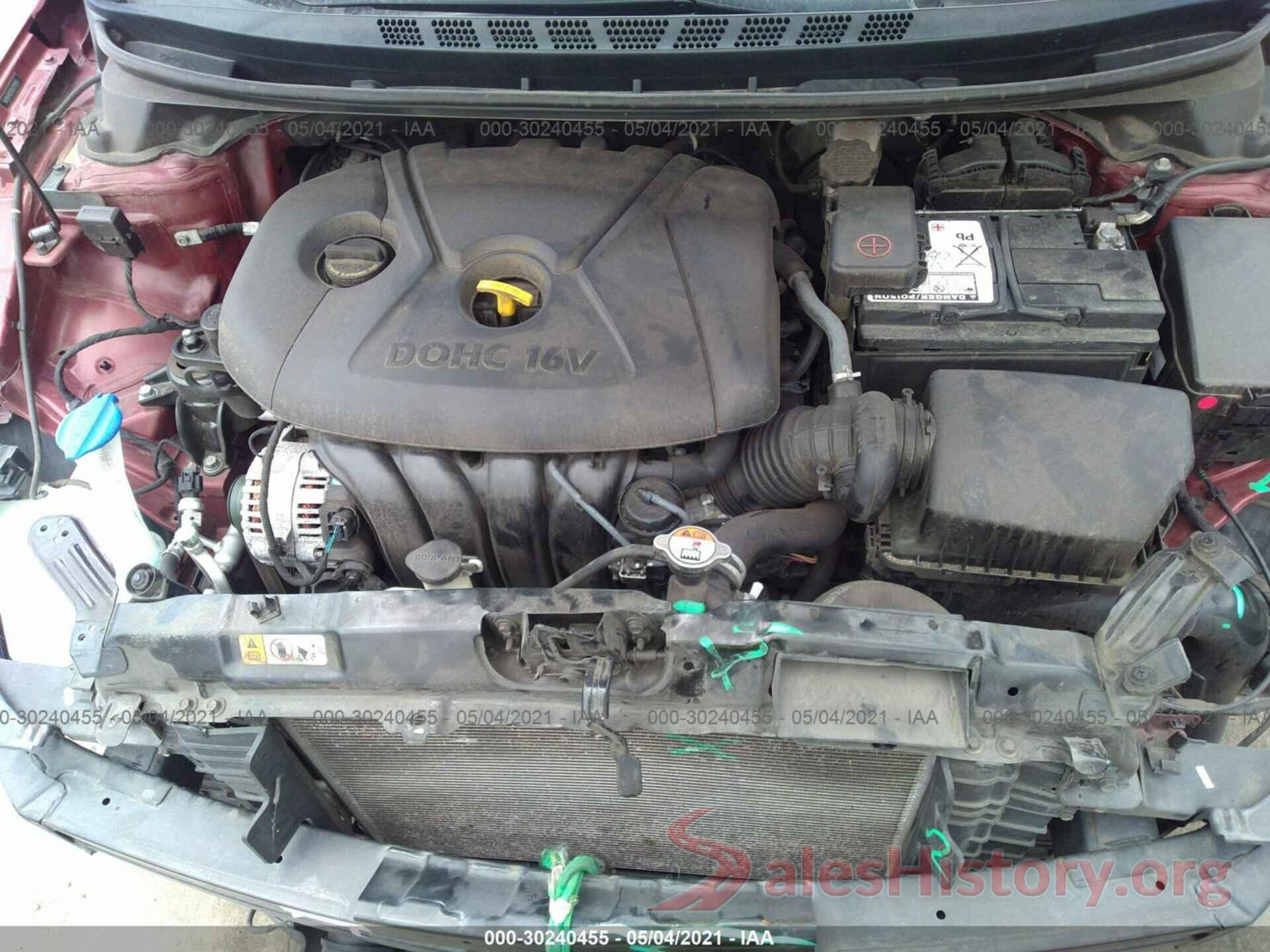 5NPDH4AE8GH711955 2016 HYUNDAI ELANTRA