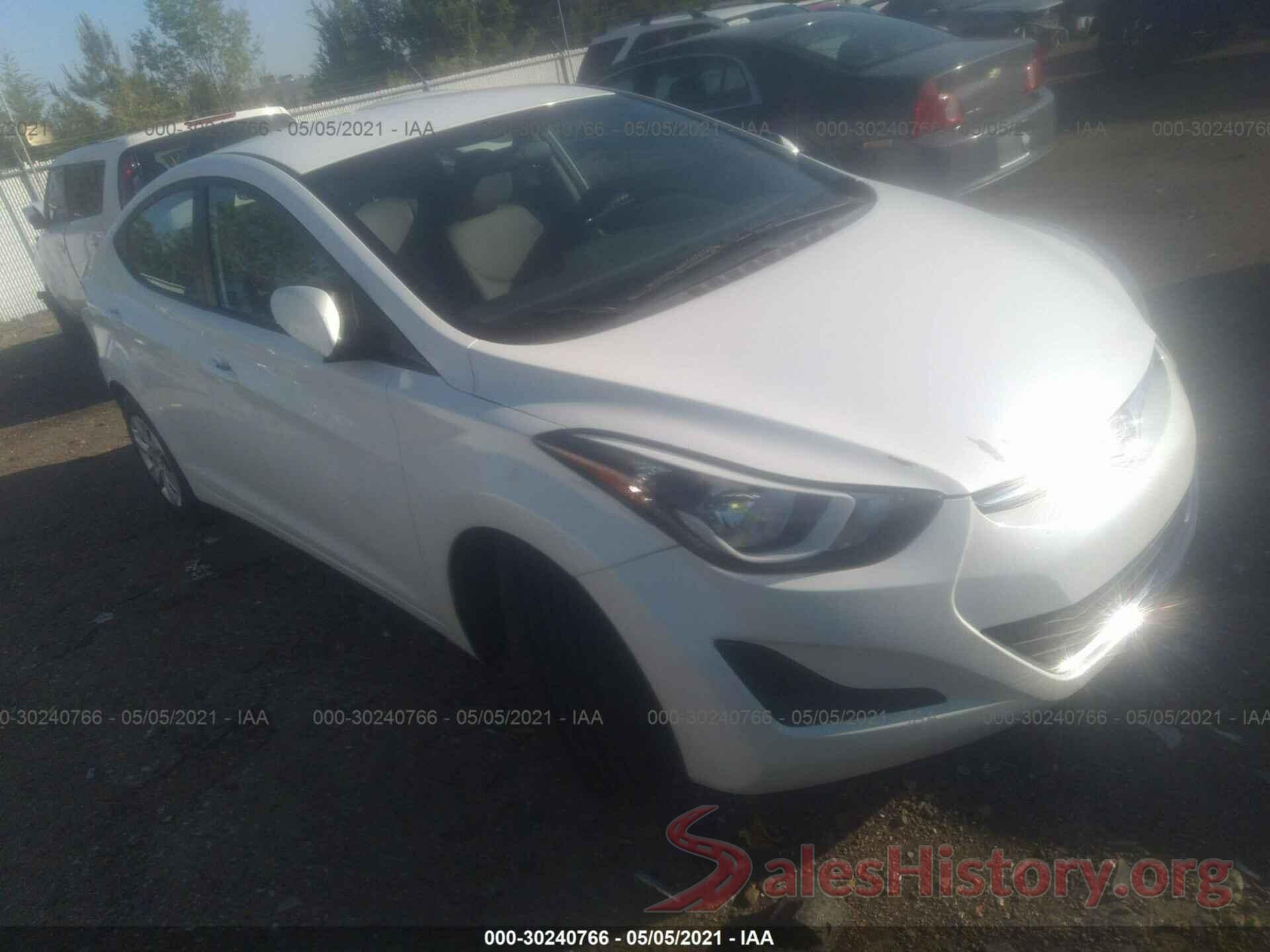 5NPDH4AE3GH688214 2016 HYUNDAI ELANTRA