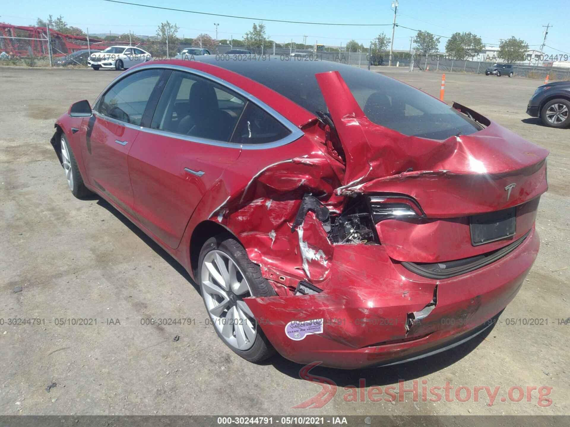 5YJ3E1EA0KF357656 2019 TESLA MODEL 3