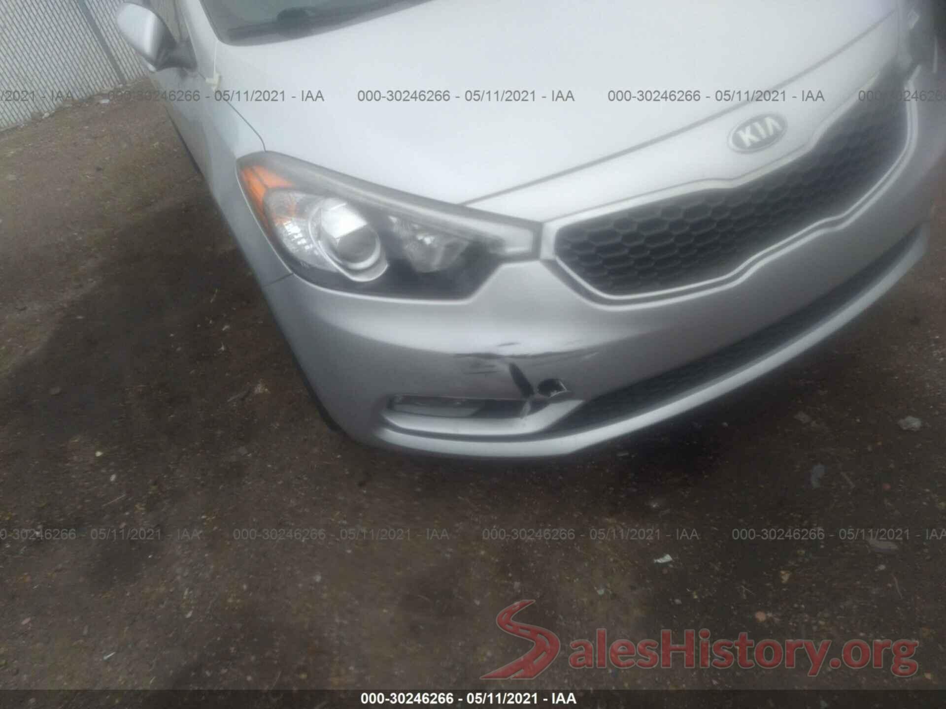 KNAFX4A89G5529524 2016 KIA FORTE