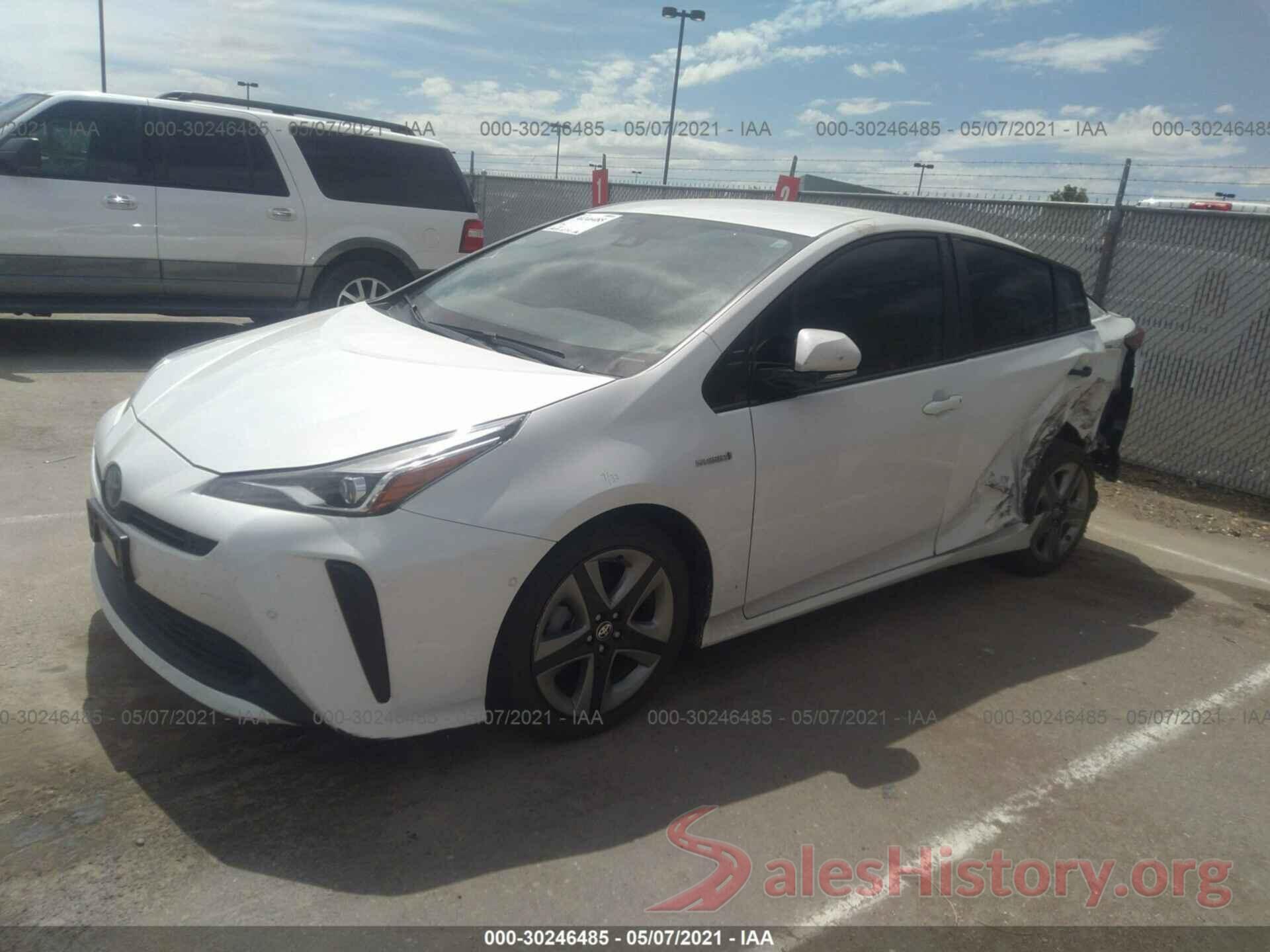 JTDKARFU6K3089062 2019 TOYOTA PRIUS