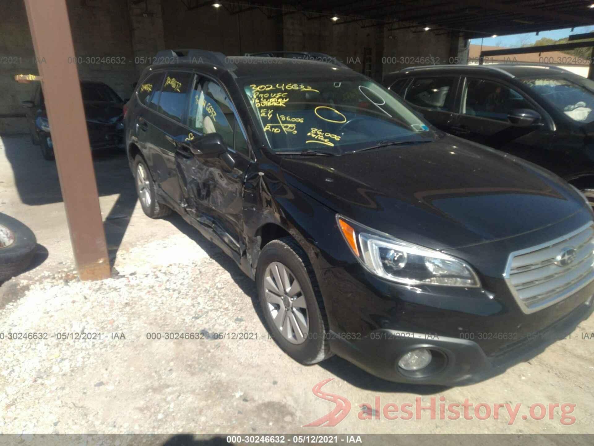 4S4BSAFC4G3319304 2016 SUBARU OUTBACK