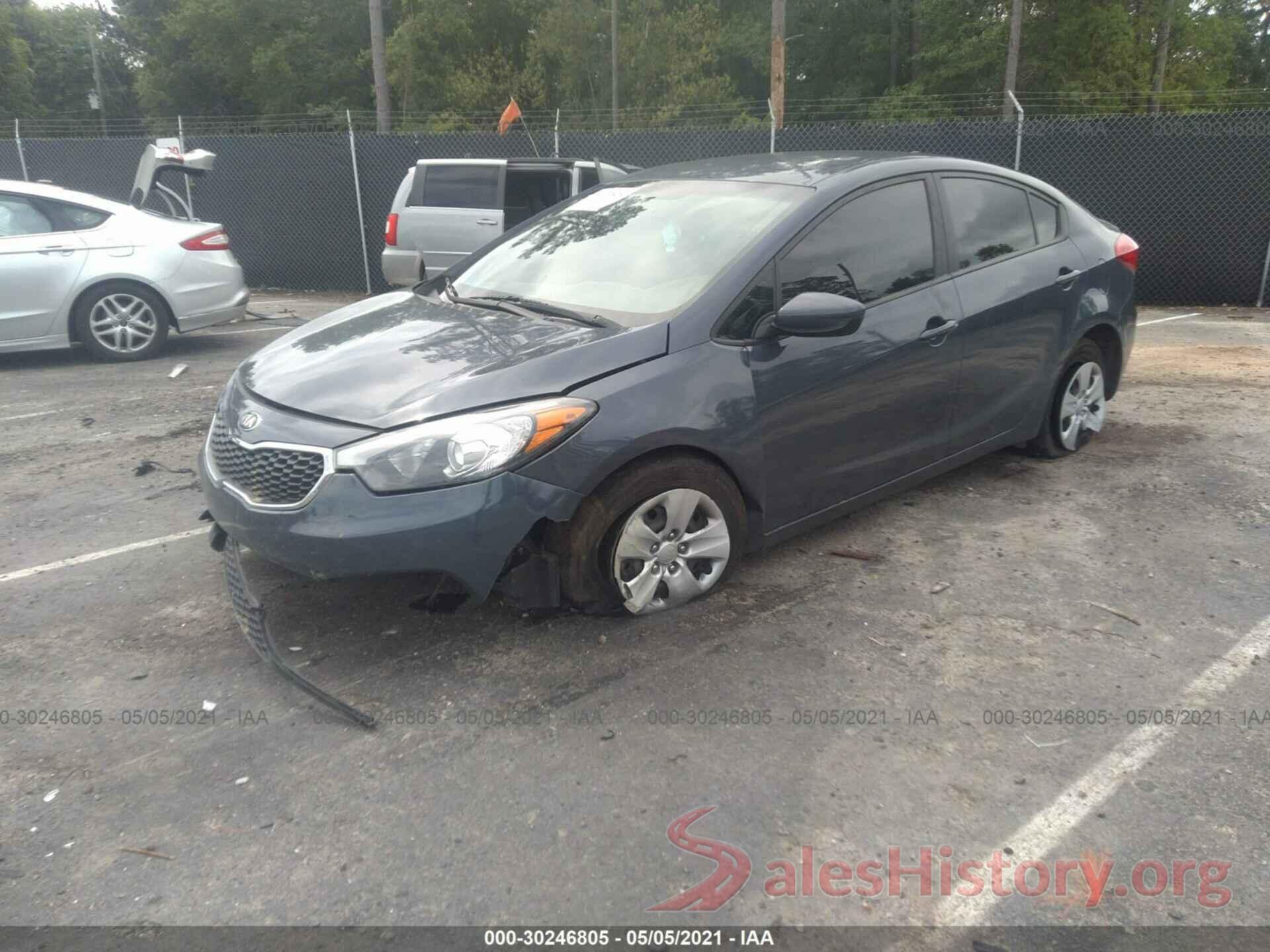 KNAFK4A6XG5564165 2016 KIA FORTE