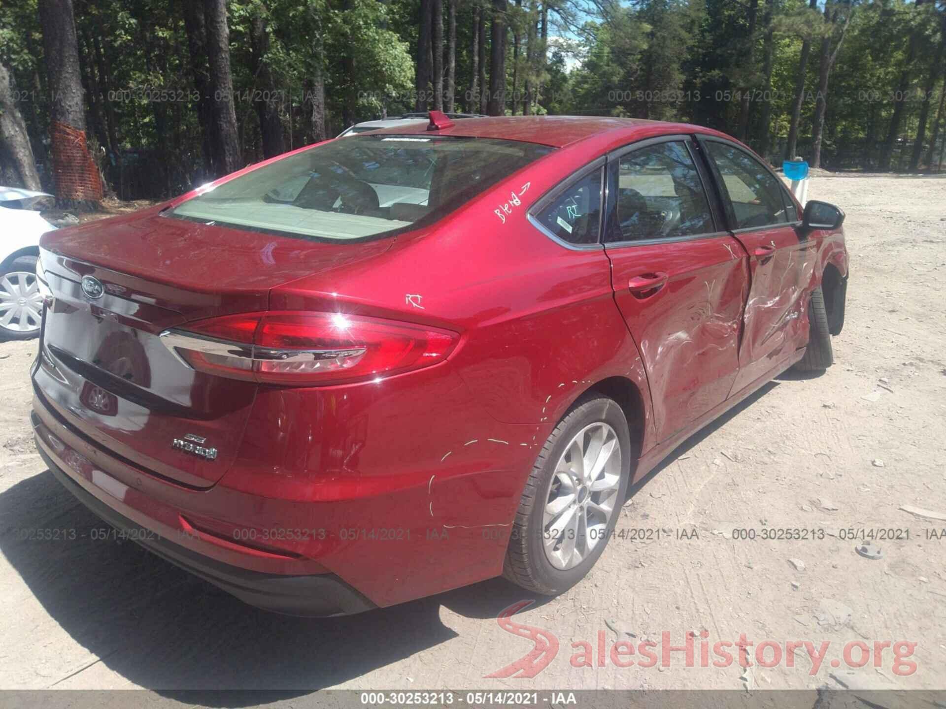 3FA6P0LU3KR205485 2019 FORD FUSION HYBRID