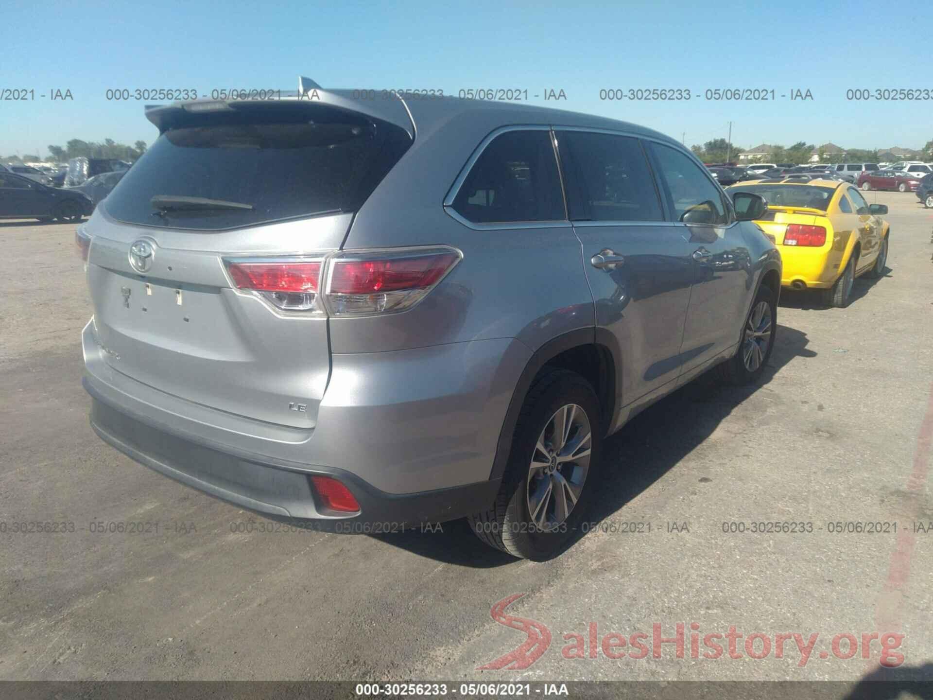 5TDZKRFH5GS149577 2016 TOYOTA HIGHLANDER