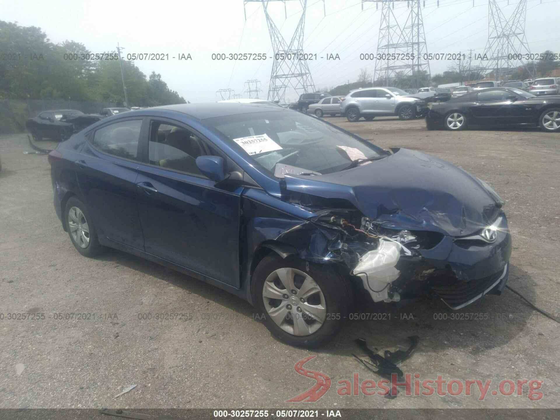 5NPDH4AE5GH793871 2016 HYUNDAI ELANTRA