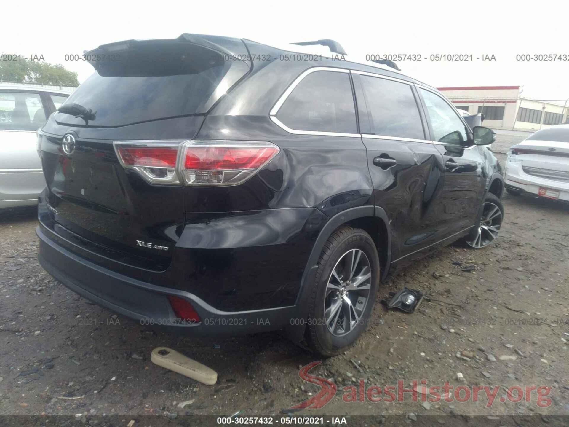 5TDJKRFH4GS309798 2016 TOYOTA HIGHLANDER