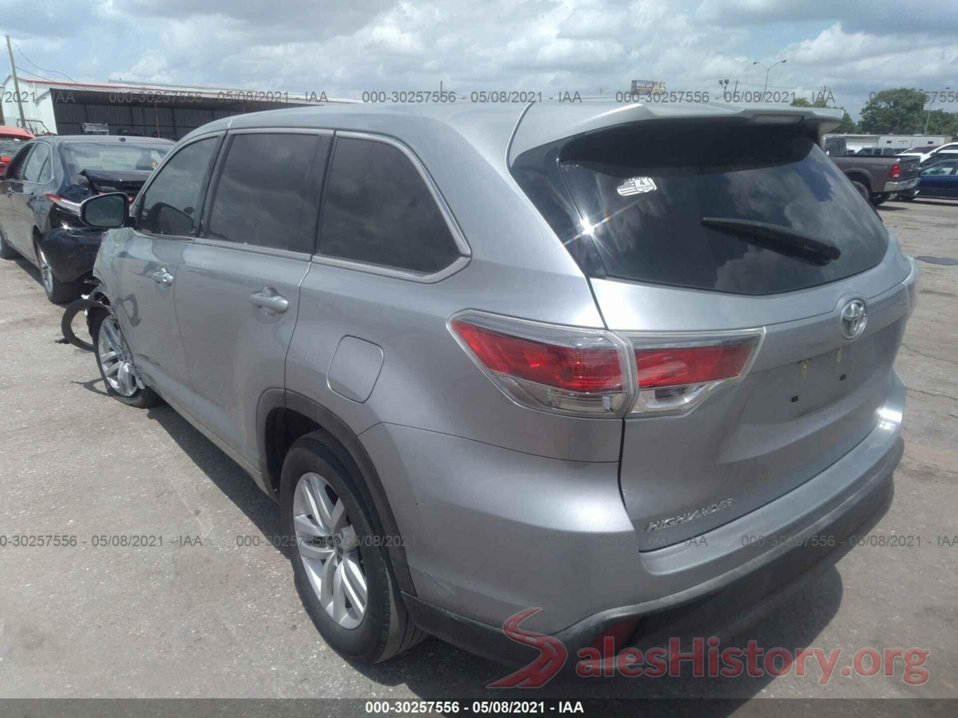 5TDZKRFH8GS153588 2016 TOYOTA HIGHLANDER