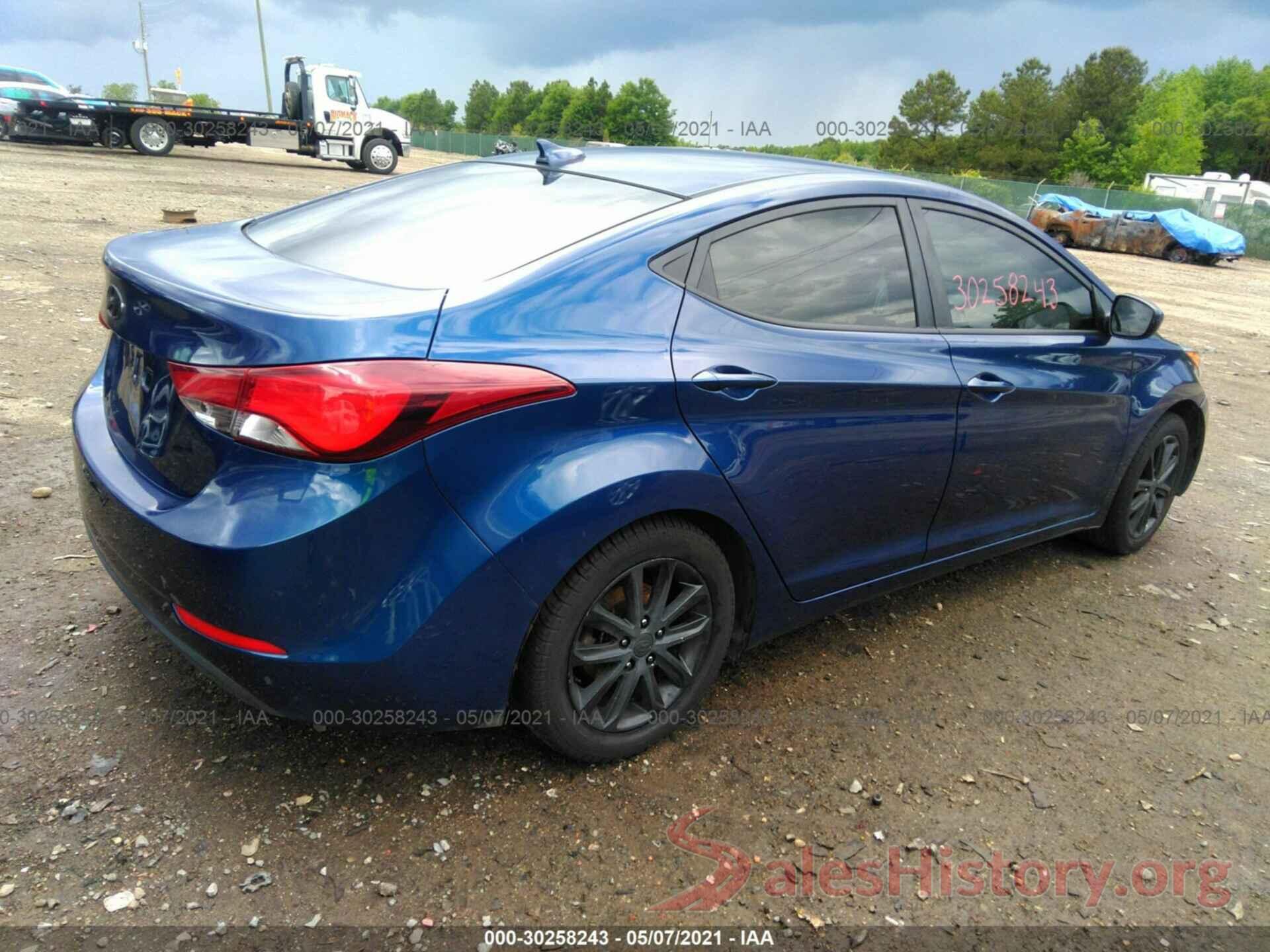 5NPDH4AE6GH766520 2016 HYUNDAI ELANTRA