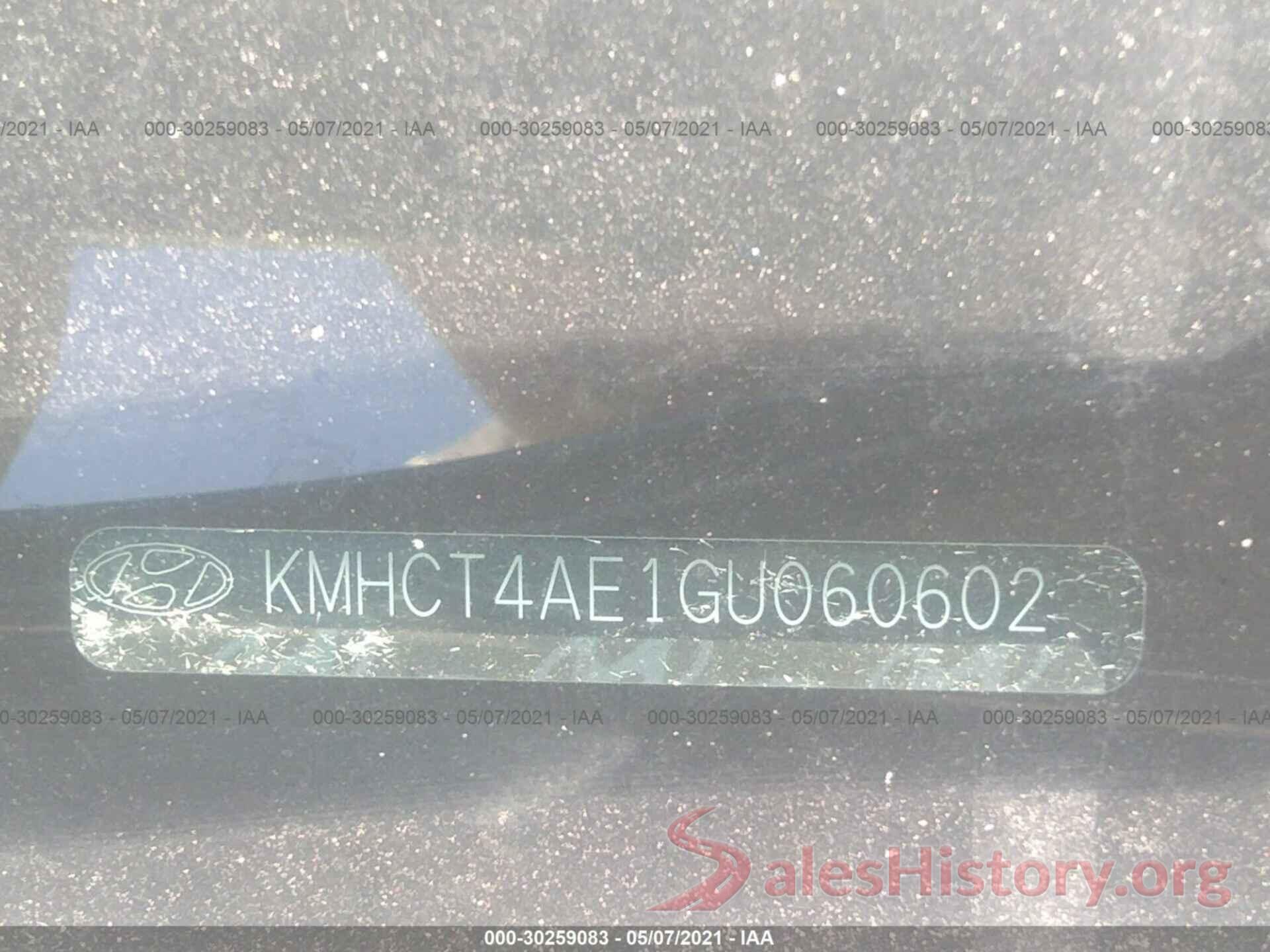 KMHCT4AE1GU060602 2016 HYUNDAI ACCENT