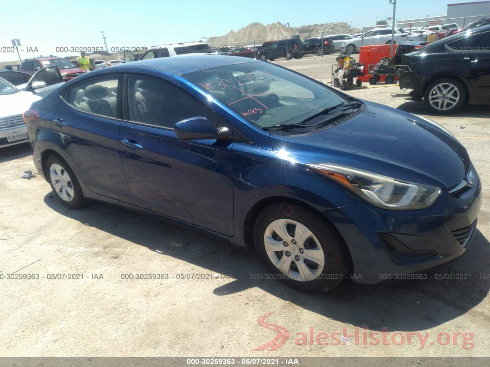 5NPDH4AE5GH674444 2016 HYUNDAI ELANTRA