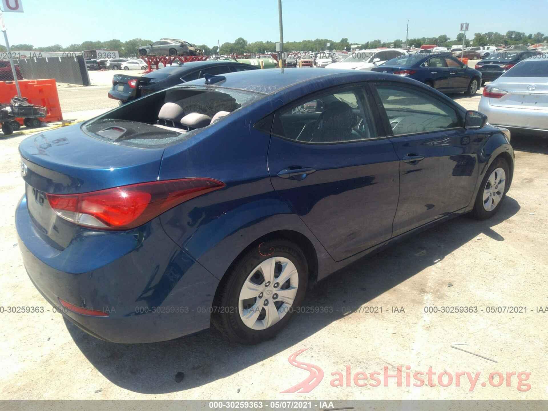 5NPDH4AE5GH674444 2016 HYUNDAI ELANTRA