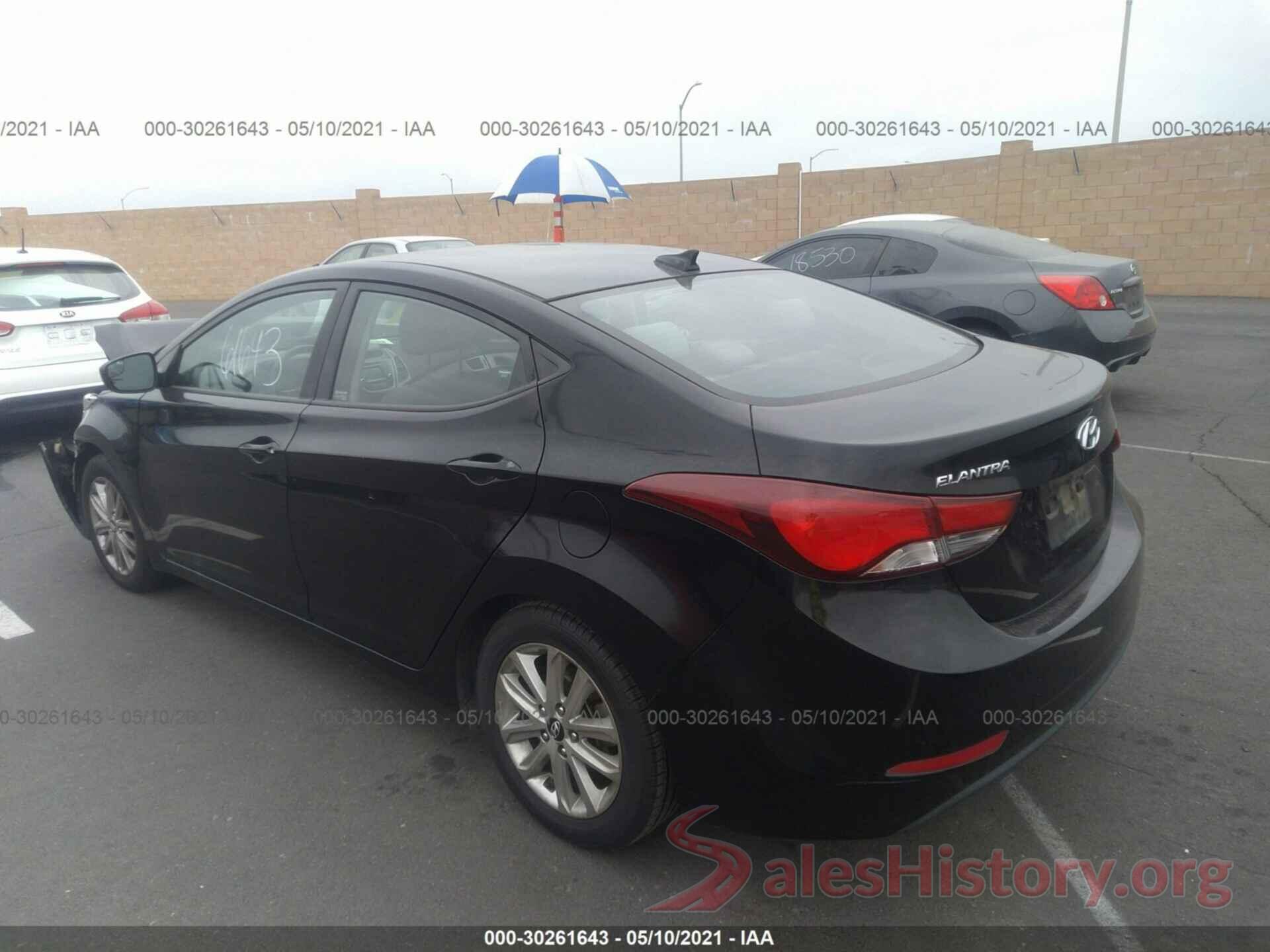 KMHDH4AE8GU607547 2016 HYUNDAI ELANTRA