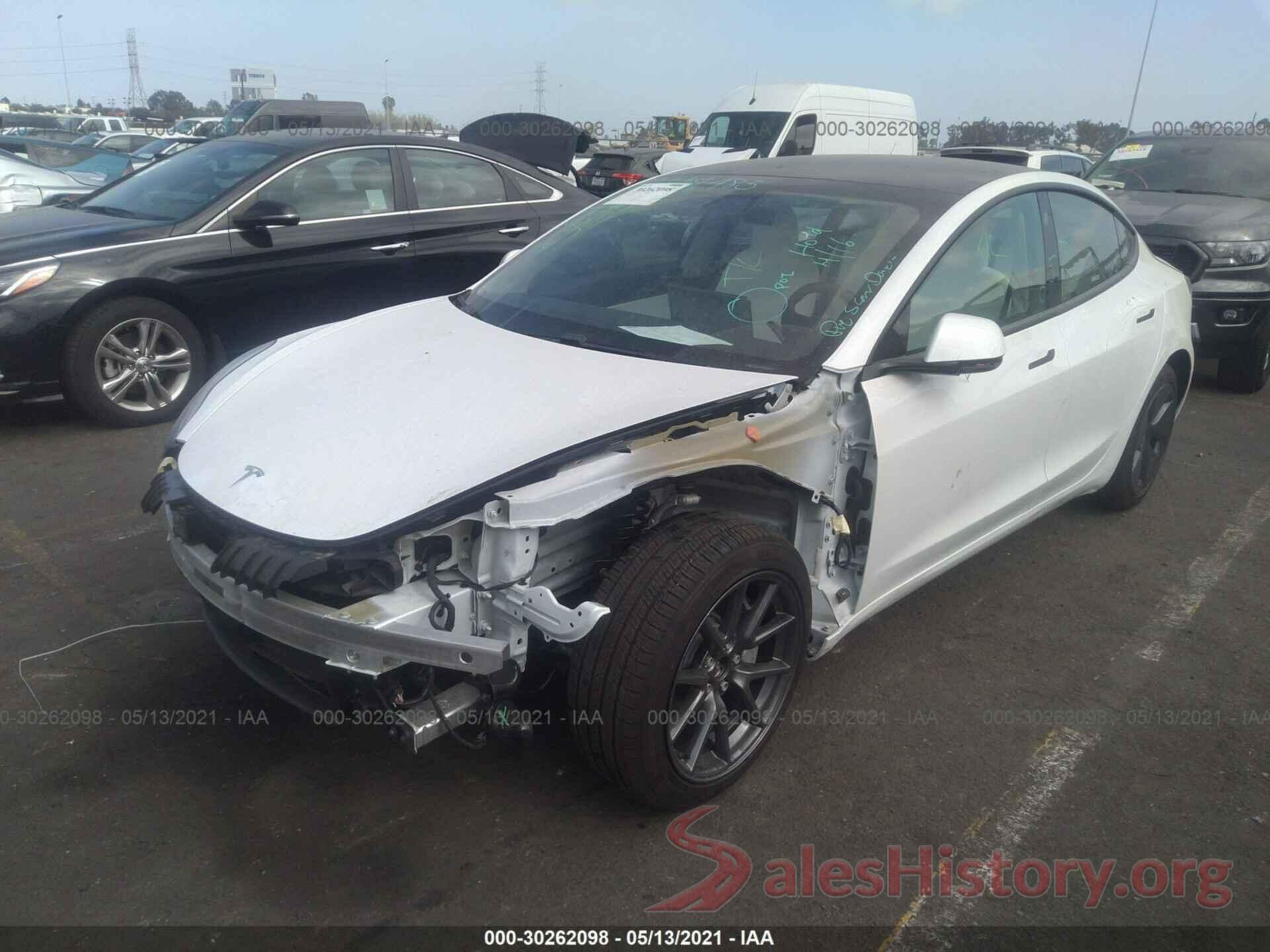 5YJ3E1EBXMF876208 2021 TESLA MODEL 3