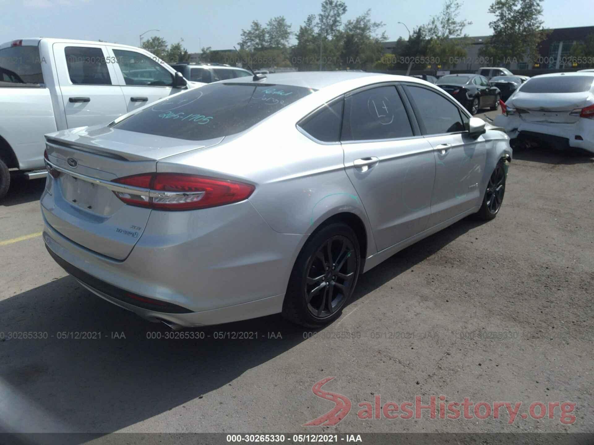 3FA6P0LU5JR116421 2018 FORD FUSION HYBRID