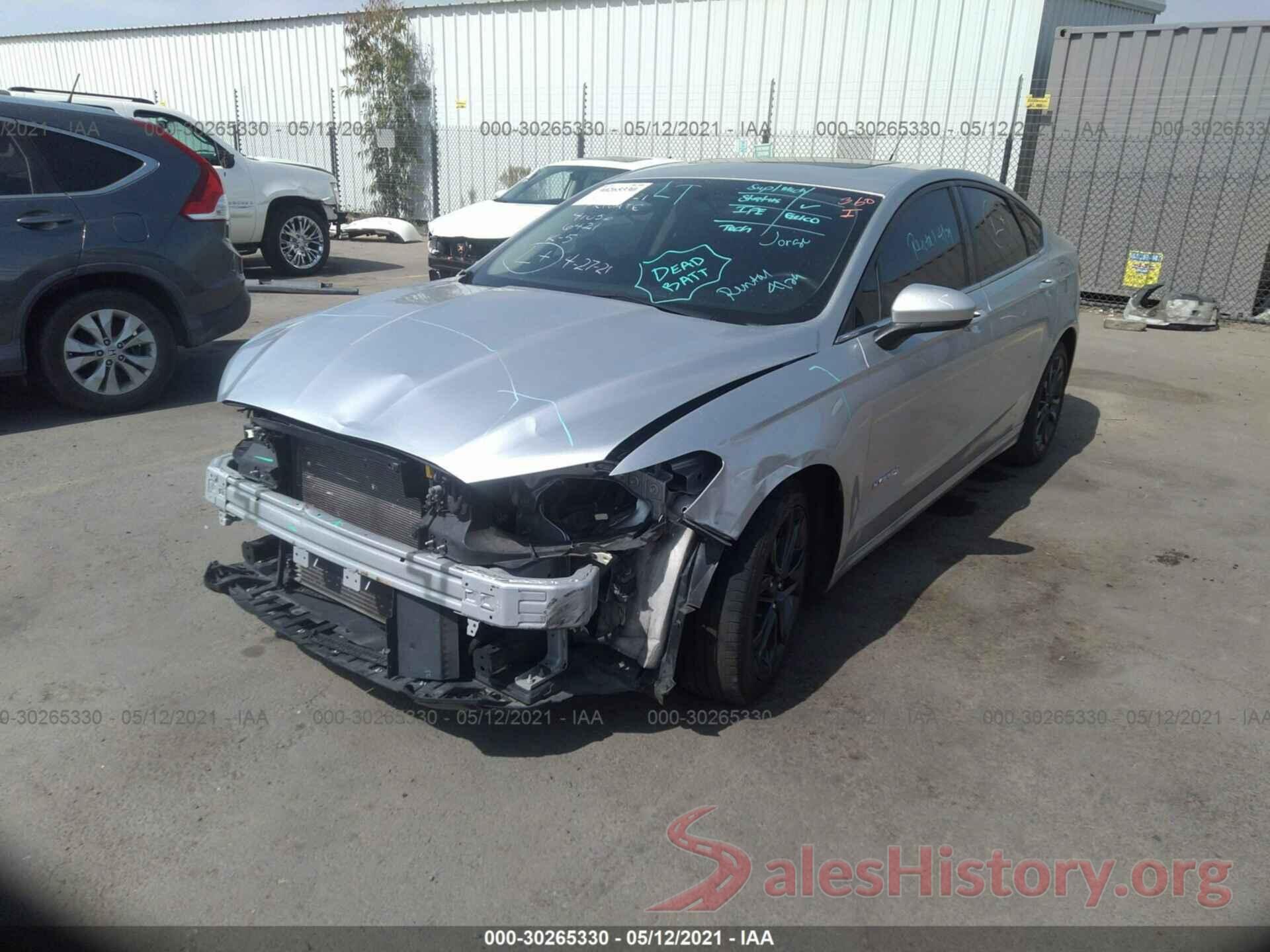 3FA6P0LU5JR116421 2018 FORD FUSION HYBRID