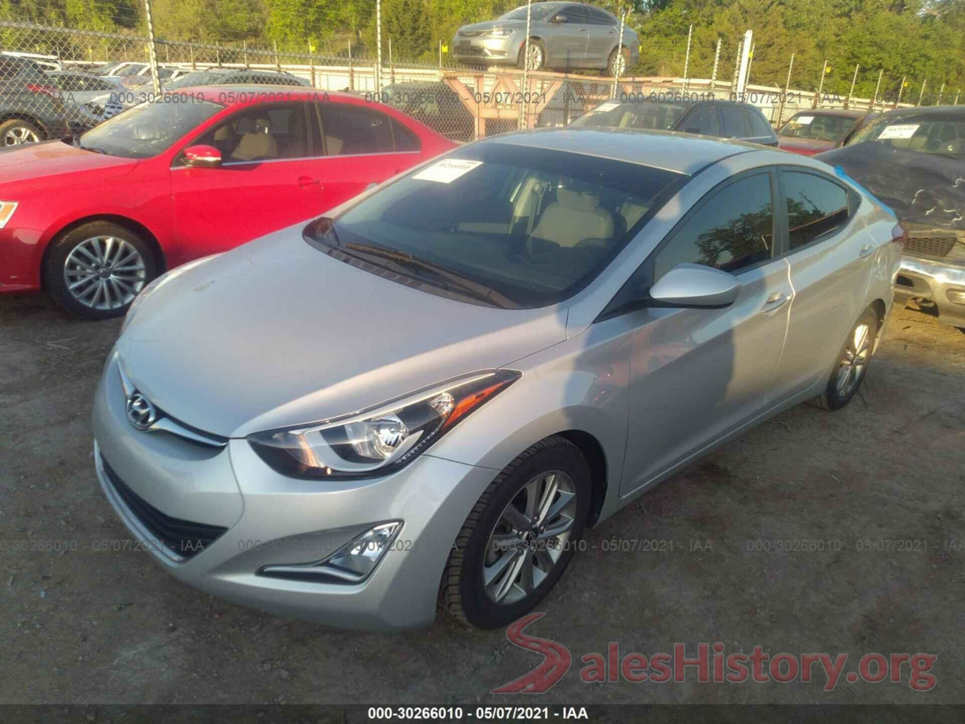 5NPDH4AE9GH654505 2016 HYUNDAI ELANTRA