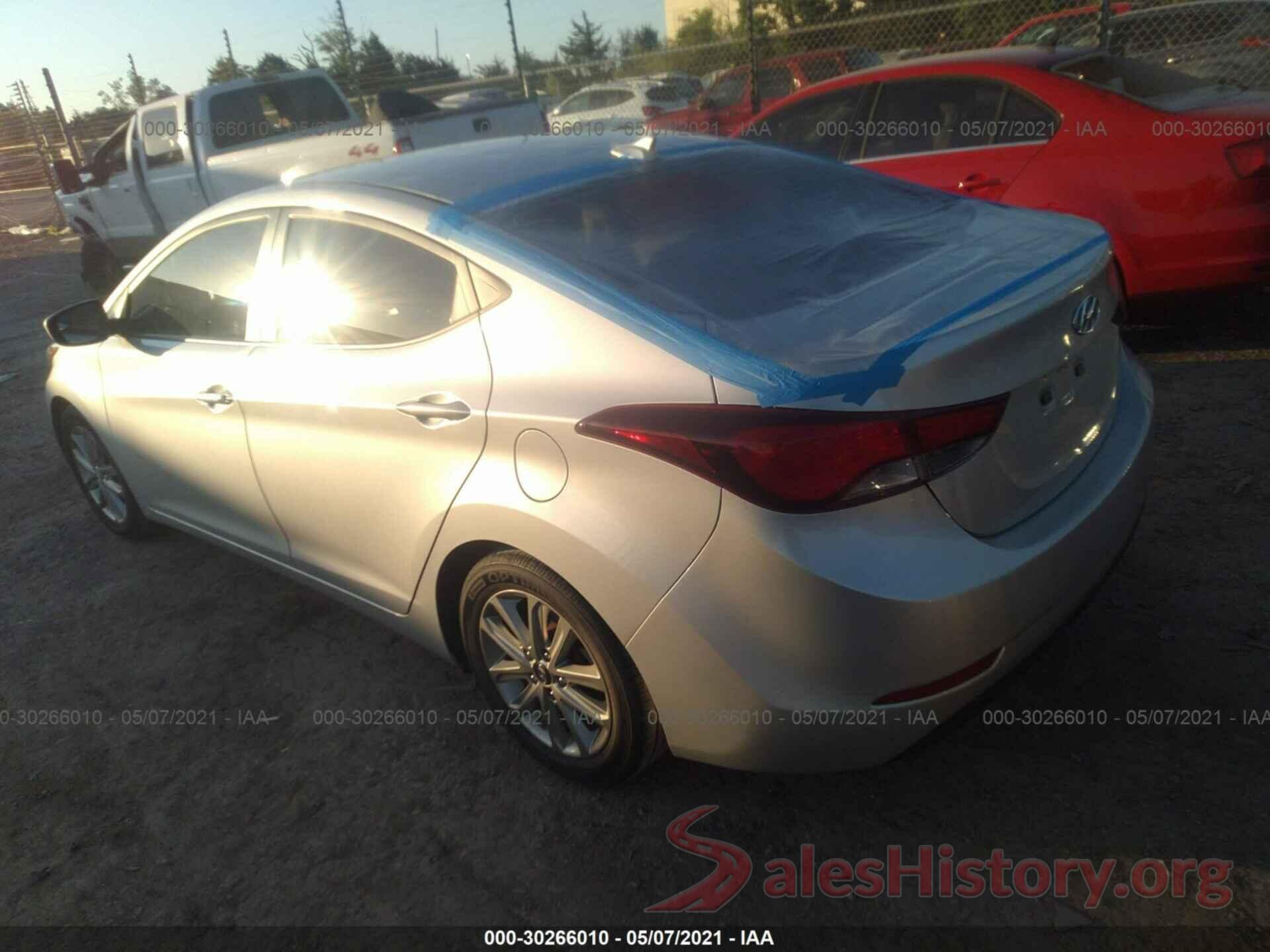 5NPDH4AE9GH654505 2016 HYUNDAI ELANTRA