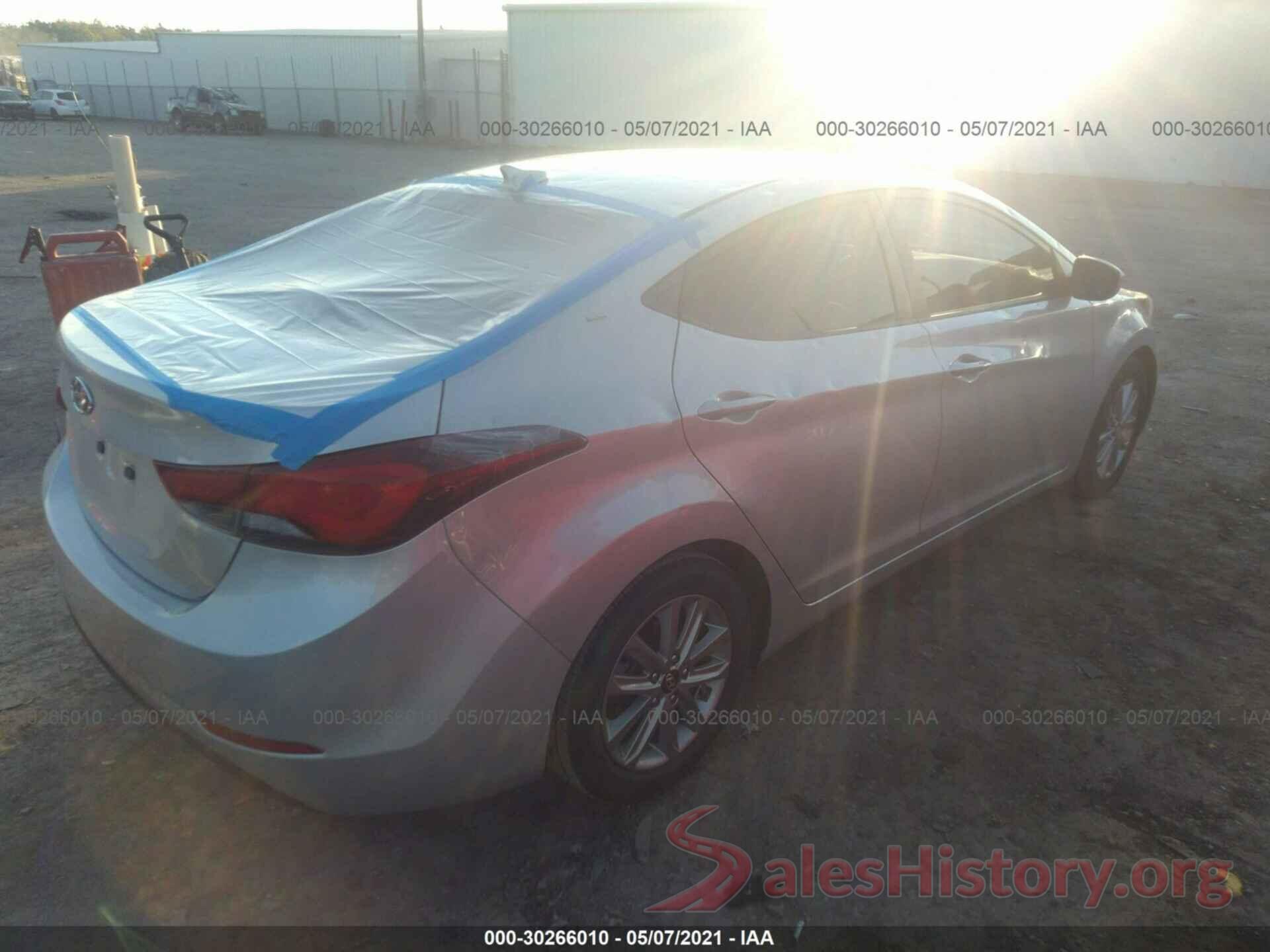 5NPDH4AE9GH654505 2016 HYUNDAI ELANTRA