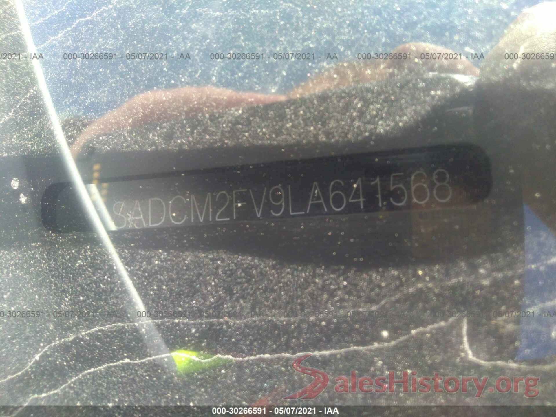 SADCM2FV9LA641568 2020 JAGUAR F-PACE