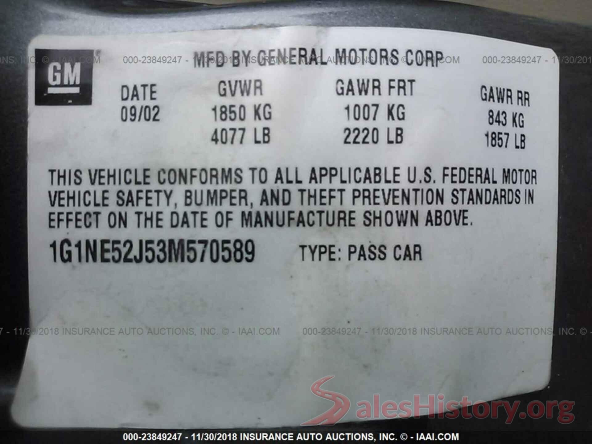 JN8AE2KP6H9170290 2003 CHEVROLET MALIBU