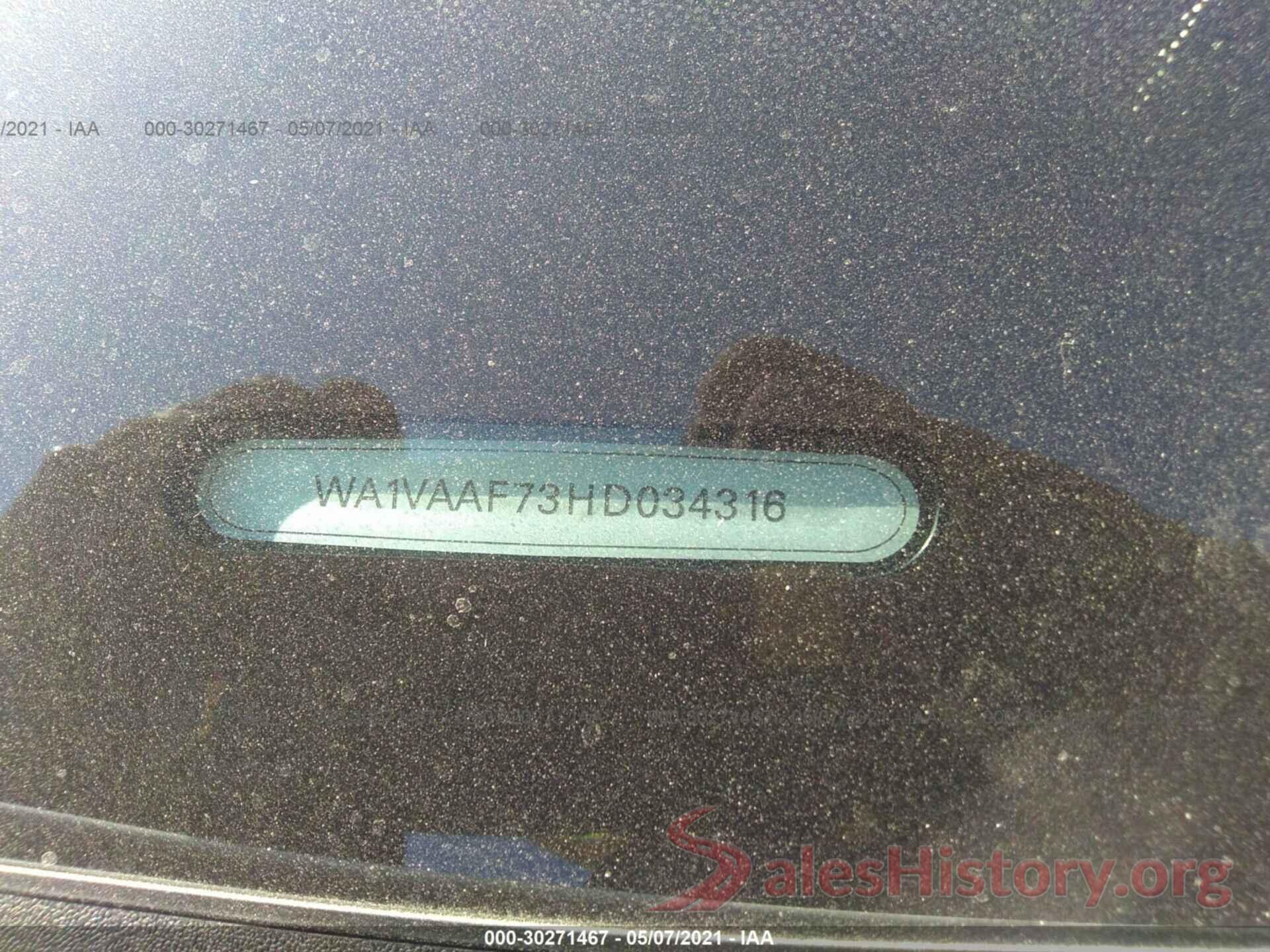 WA1VAAF73HD034316 2017 AUDI Q7