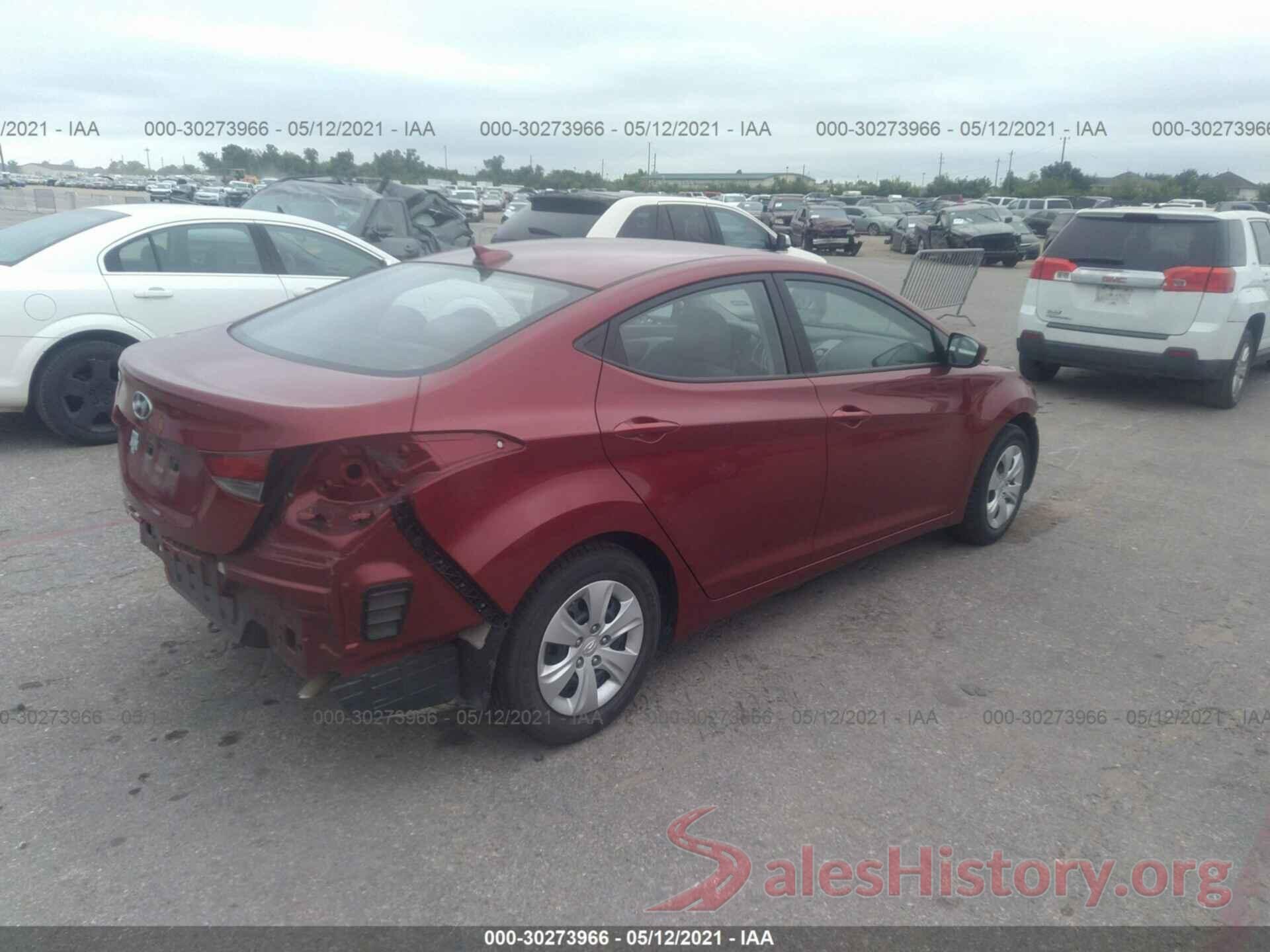 5NPDH4AE1GH778915 2016 HYUNDAI ELANTRA