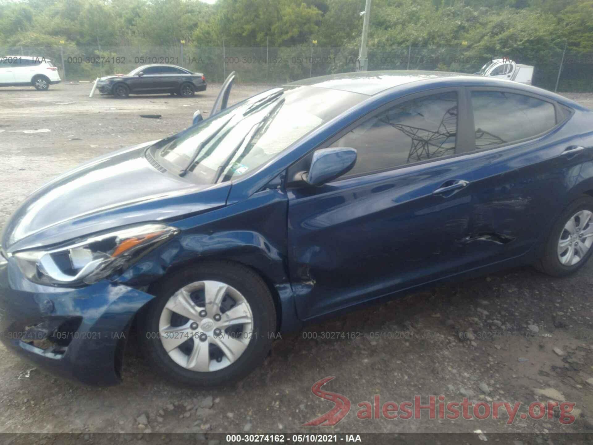 5NPDH4AE9GH753874 2016 HYUNDAI ELANTRA