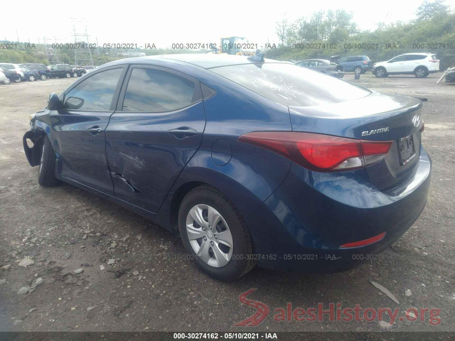 5NPDH4AE9GH753874 2016 HYUNDAI ELANTRA