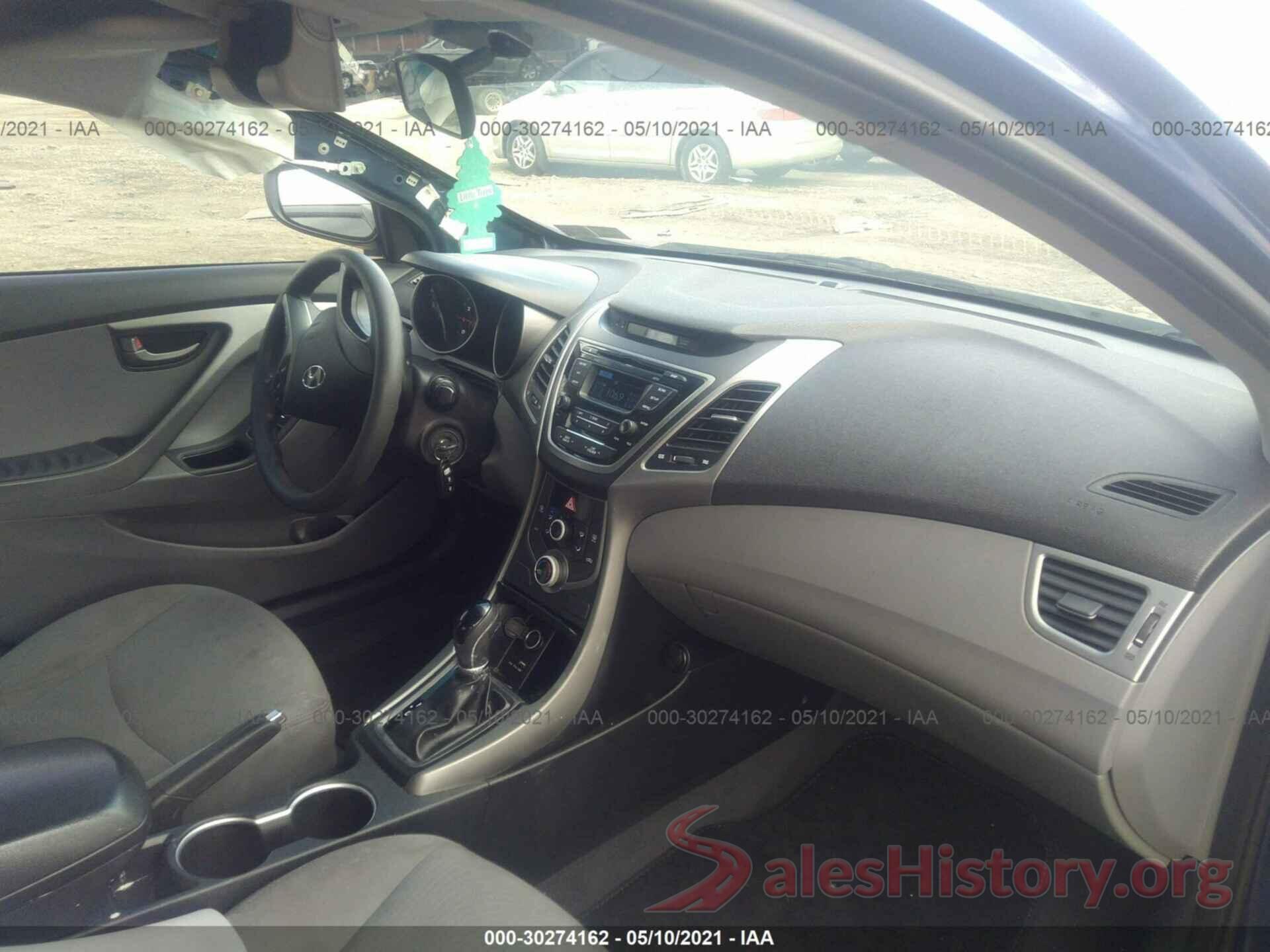 5NPDH4AE9GH753874 2016 HYUNDAI ELANTRA