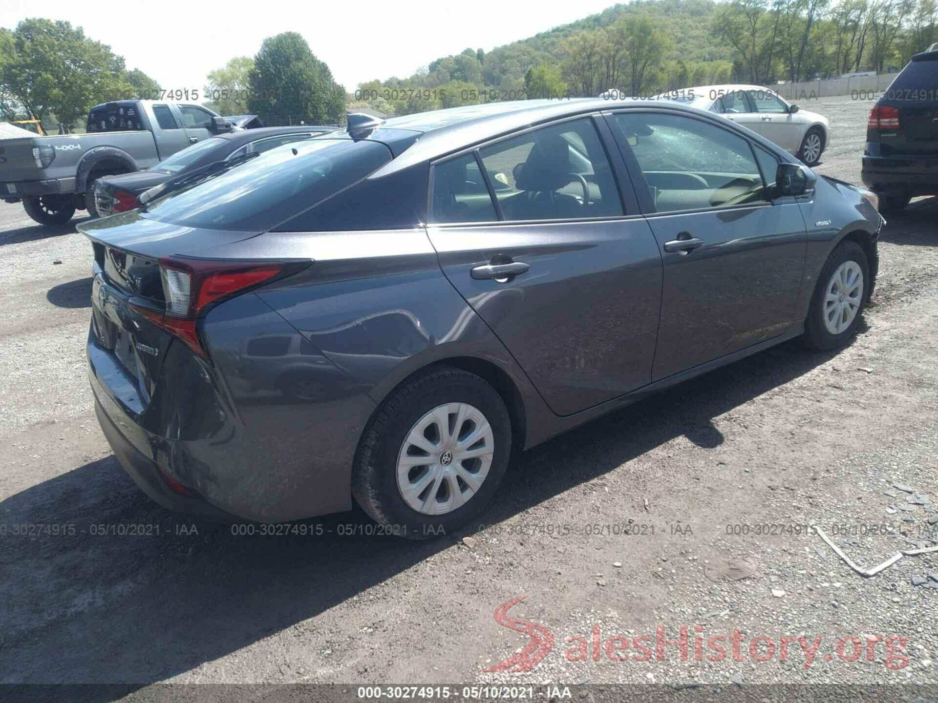 JTDKARFU3K3080089 2019 TOYOTA PRIUS