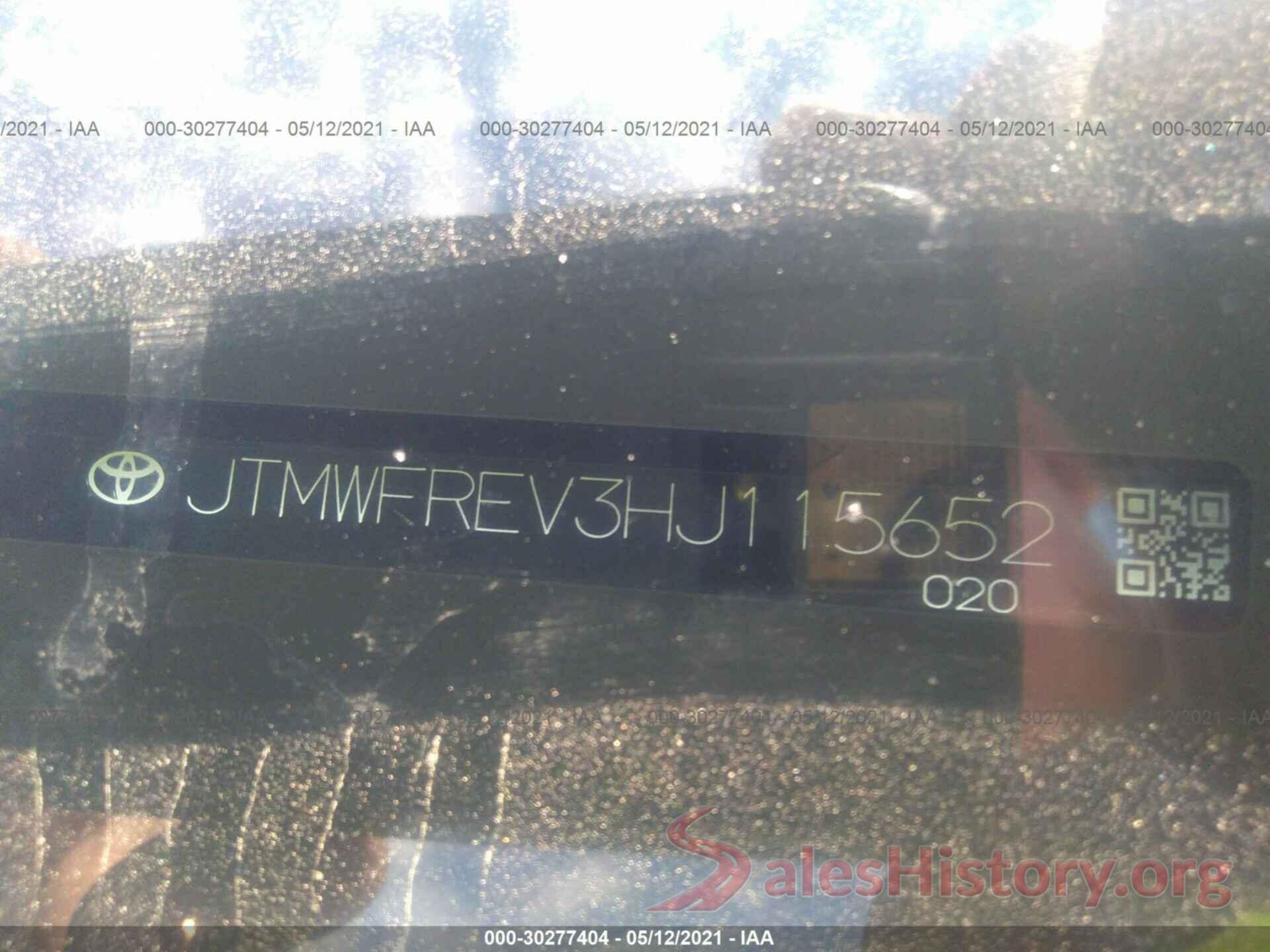 JTMWFREV3HJ115652 2017 TOYOTA RAV4