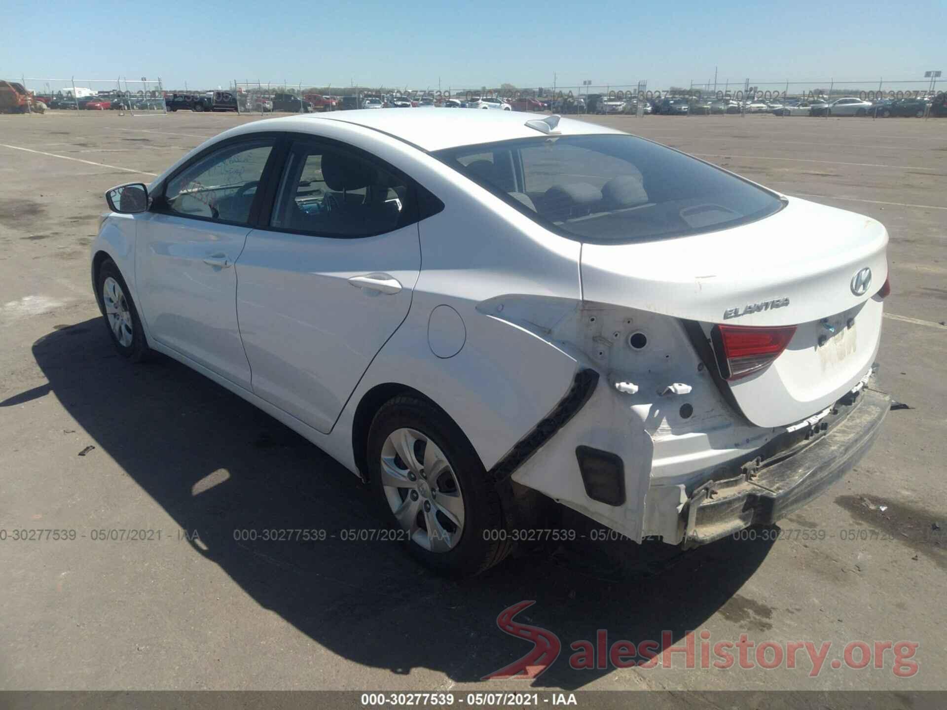 5NPDH4AE7GH746289 2016 HYUNDAI ELANTRA