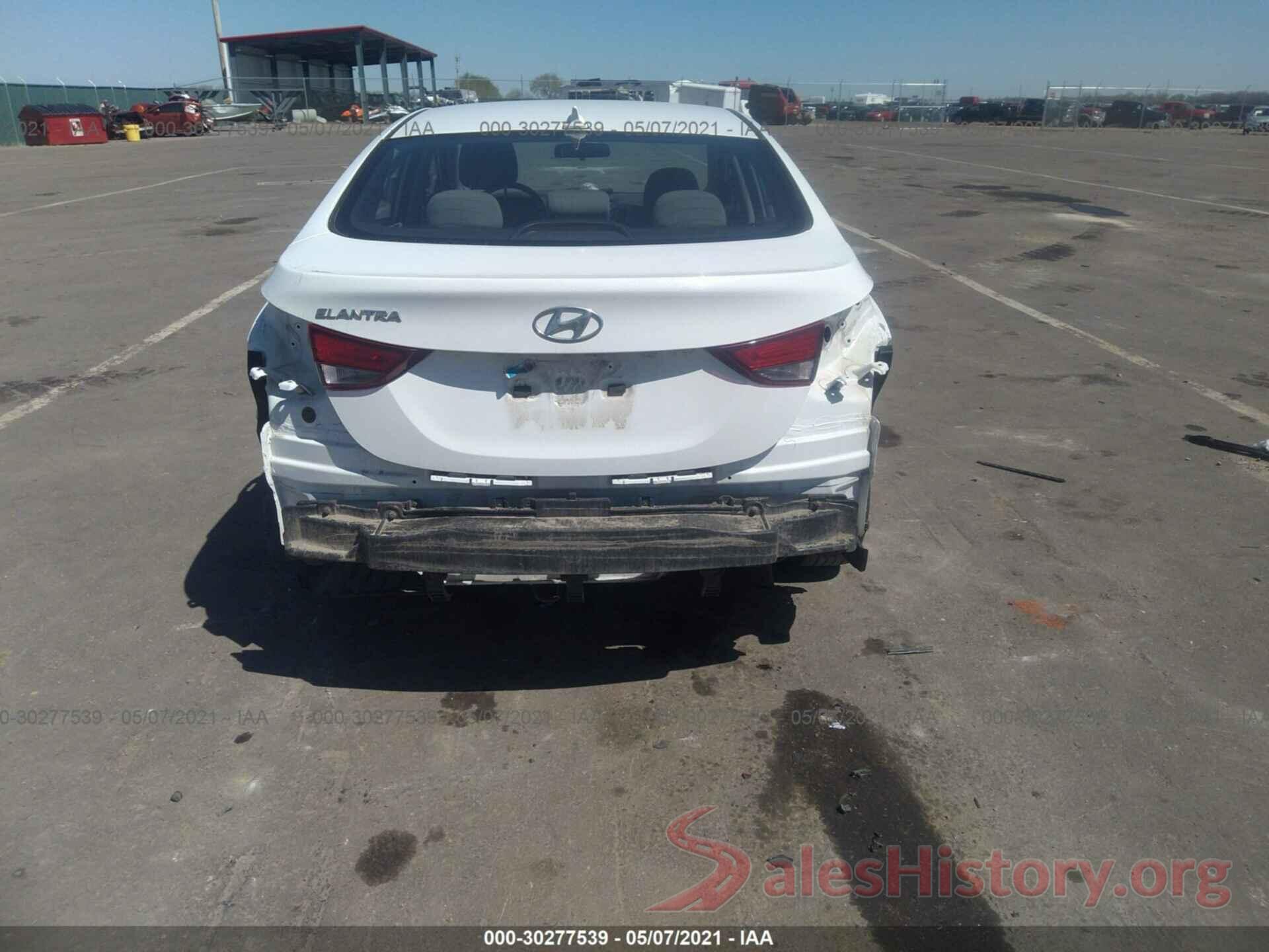 5NPDH4AE7GH746289 2016 HYUNDAI ELANTRA