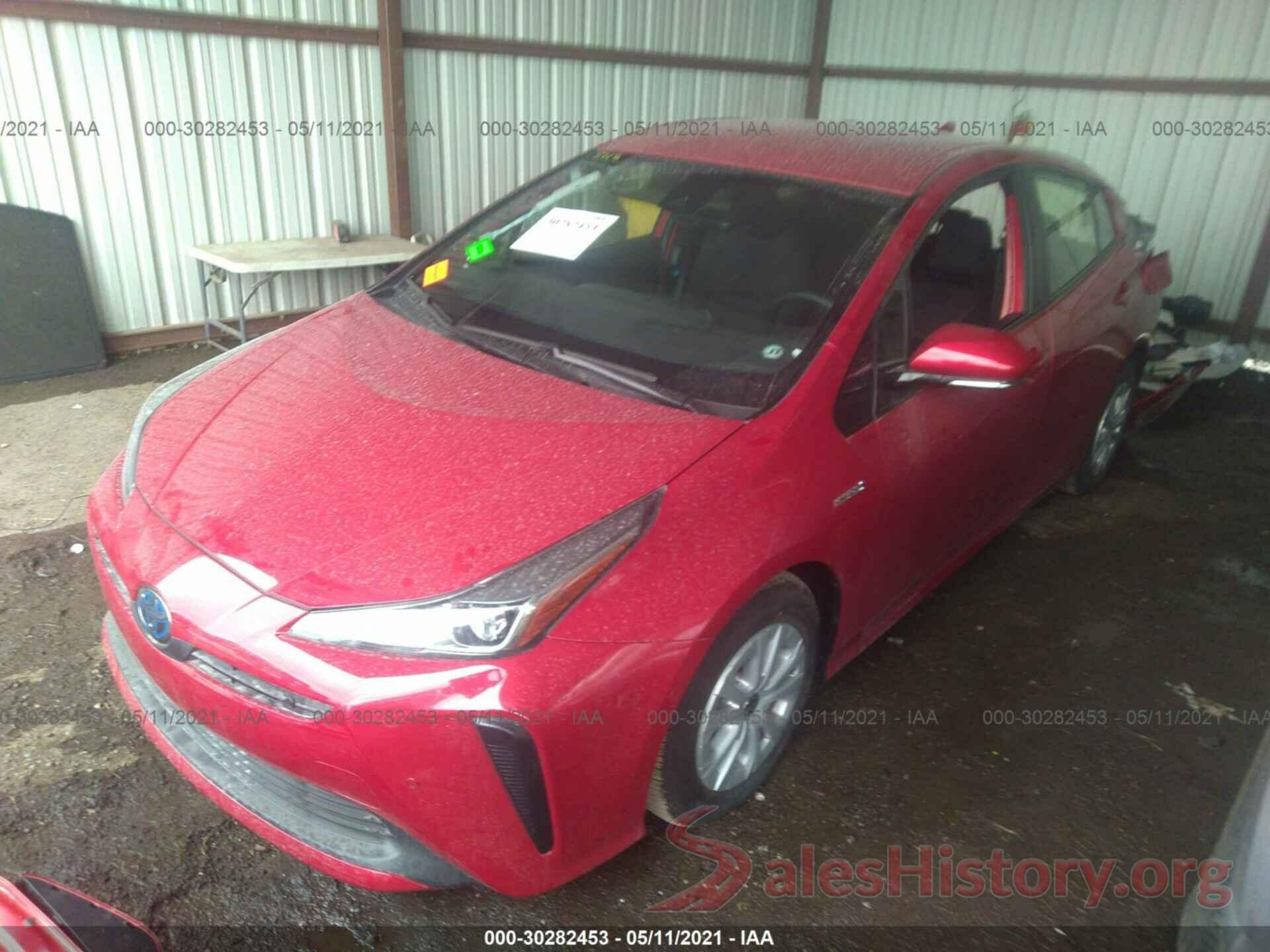 JTDKARFU3K3101278 2019 TOYOTA PRIUS