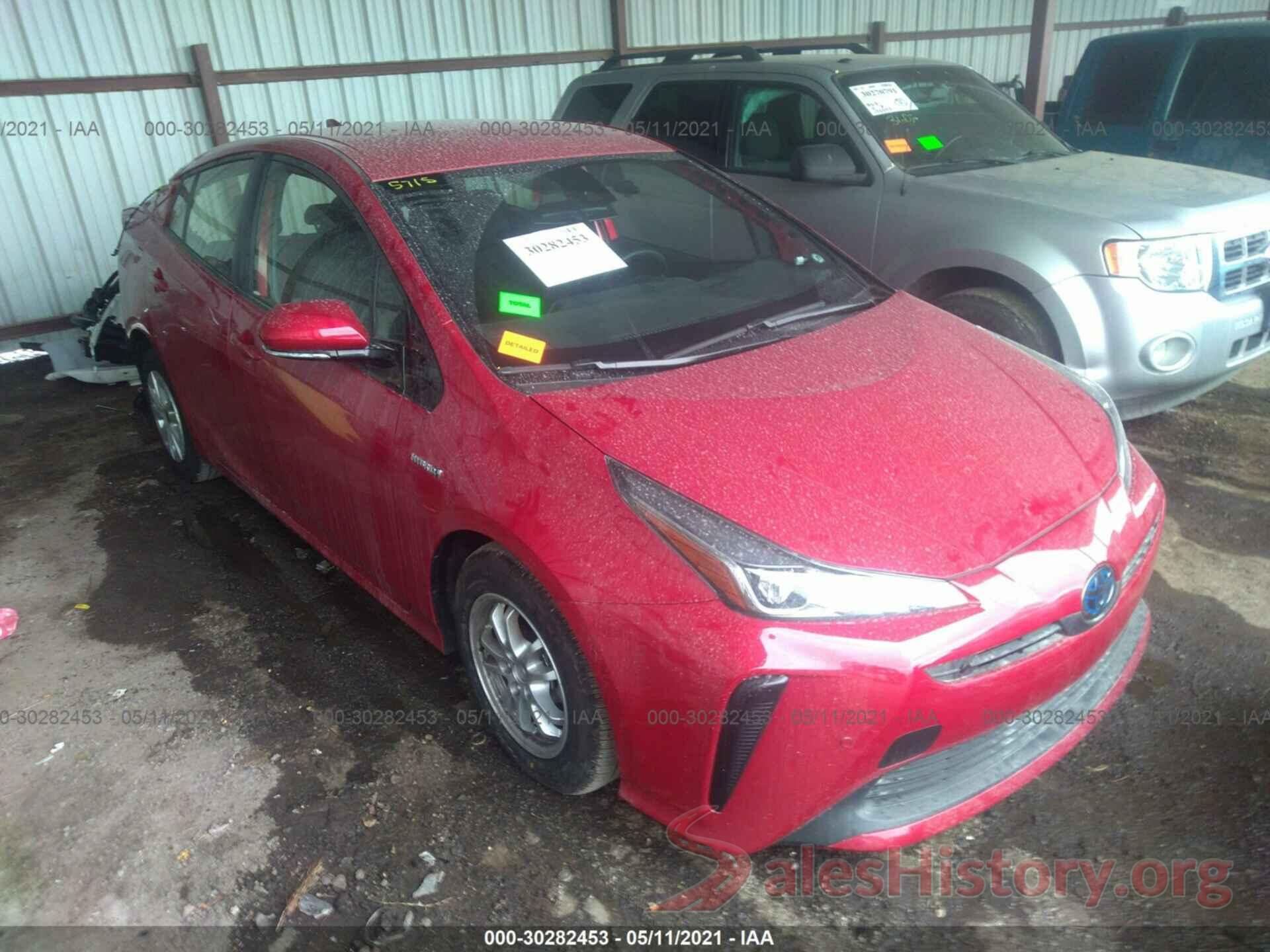 JTDKARFU3K3101278 2019 TOYOTA PRIUS