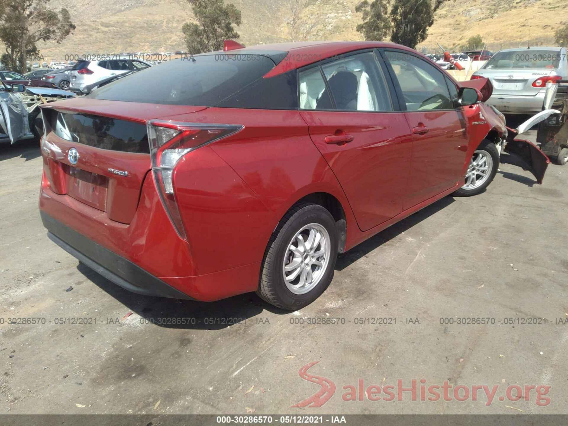 JTDKARFU0G3522589 2016 TOYOTA PRIUS