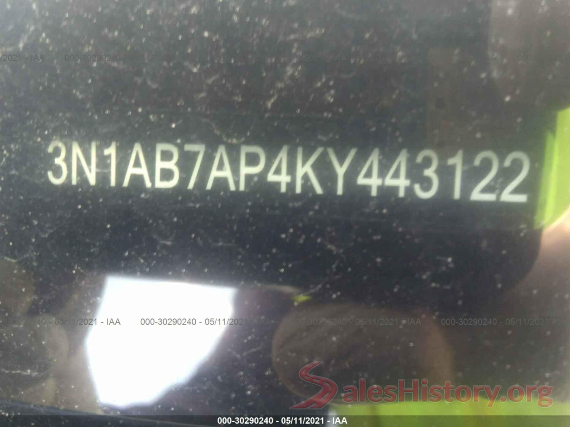 3N1AB7AP4KY443122 2019 NISSAN SENTRA