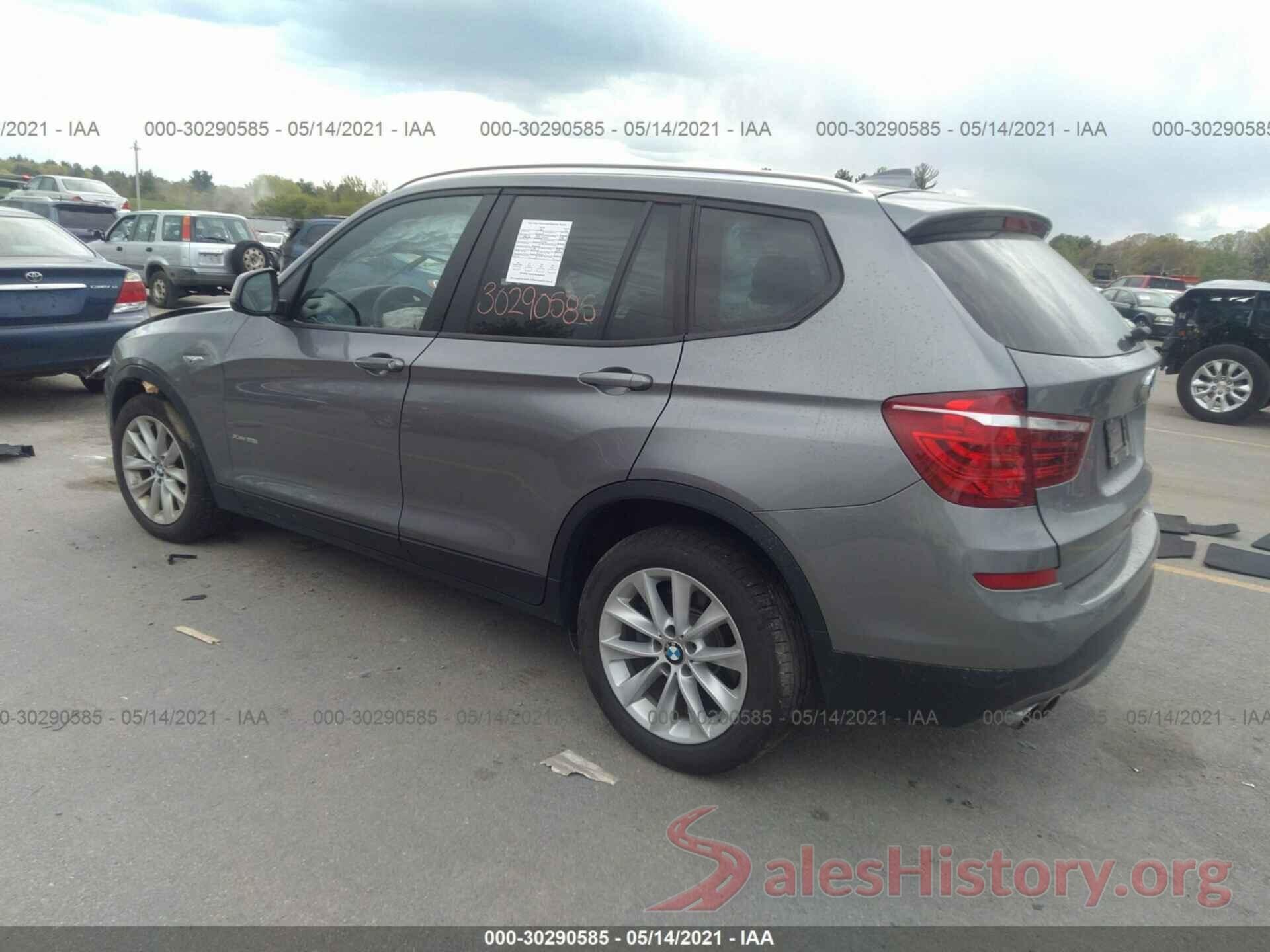 5UXWX9C30H0W74322 2017 BMW X3