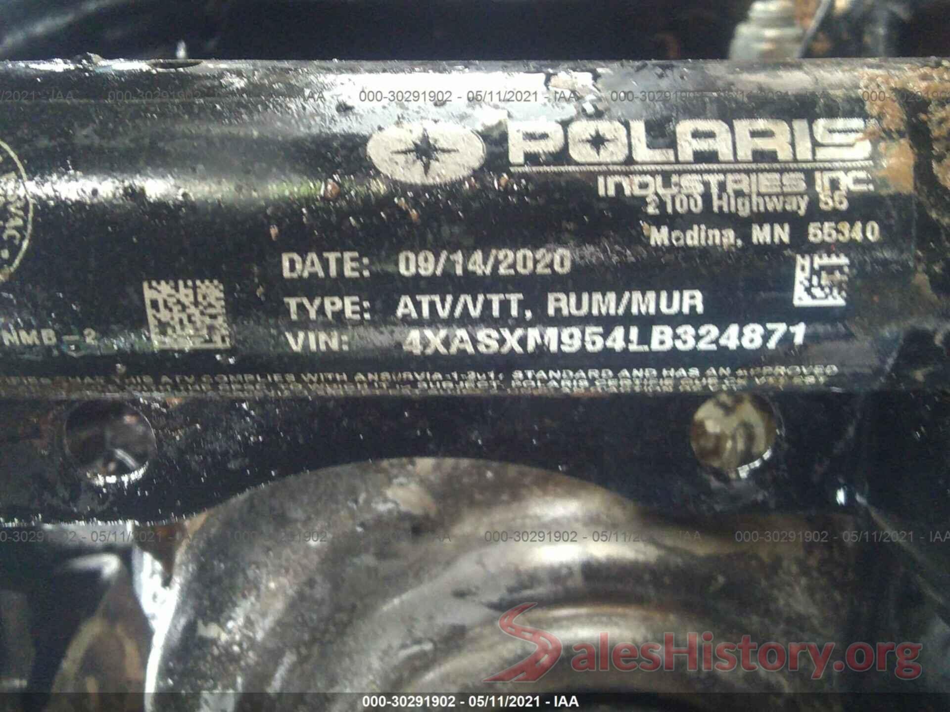 4XASXM954LB324871 2020 POLARIS SPORTSMAN