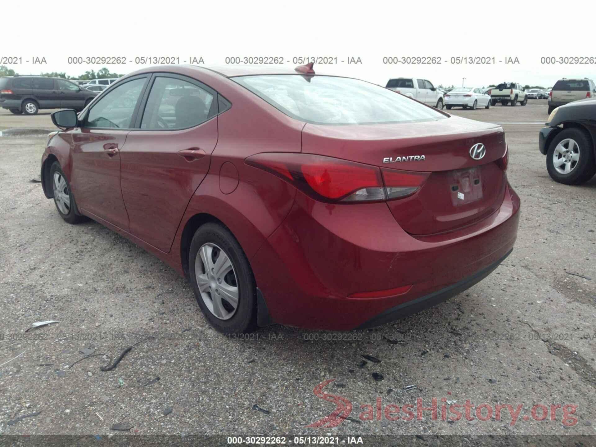 5NPDH4AE0GH724165 2016 HYUNDAI ELANTRA