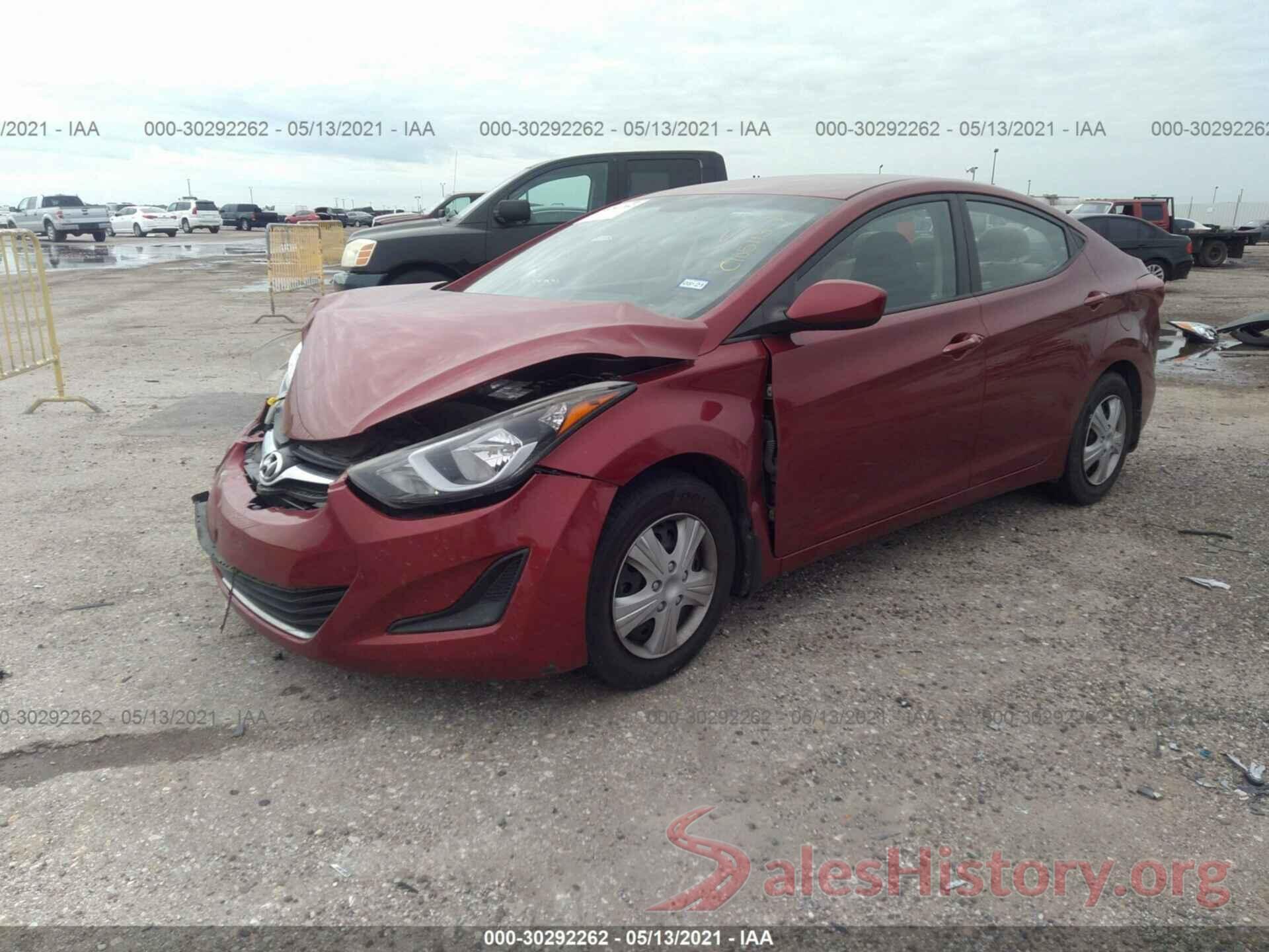 5NPDH4AE0GH724165 2016 HYUNDAI ELANTRA