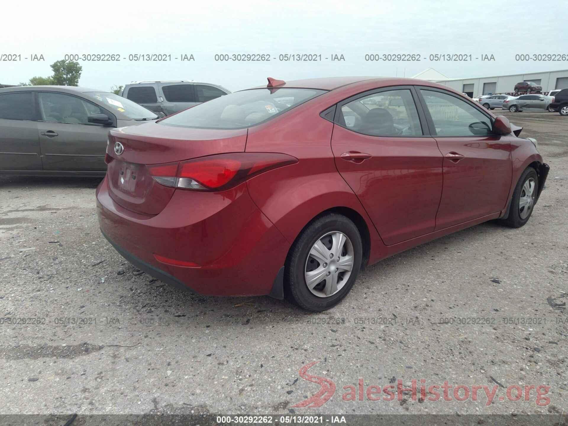 5NPDH4AE0GH724165 2016 HYUNDAI ELANTRA