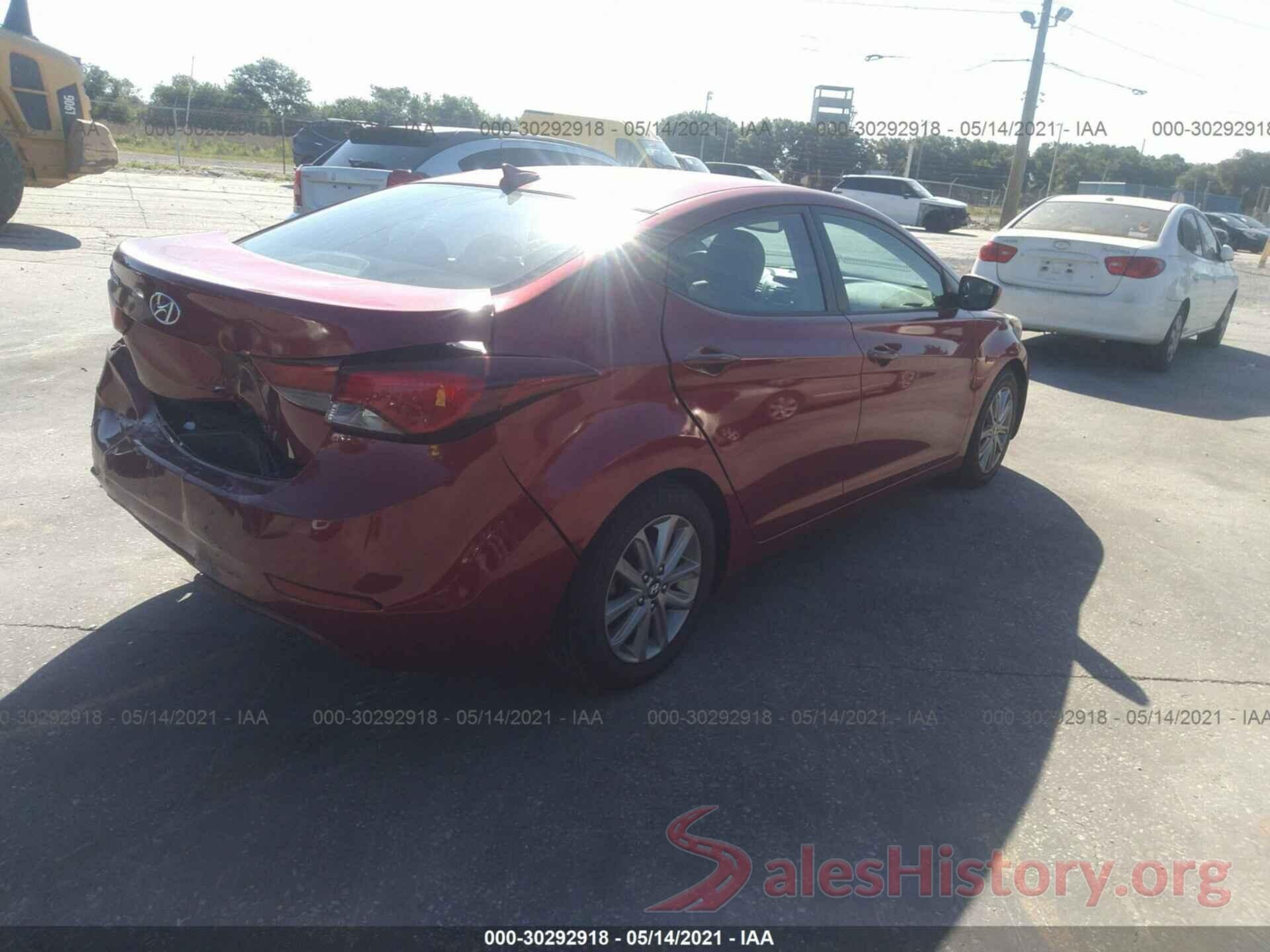 5NPDH4AEXGH683091 2016 HYUNDAI ELANTRA