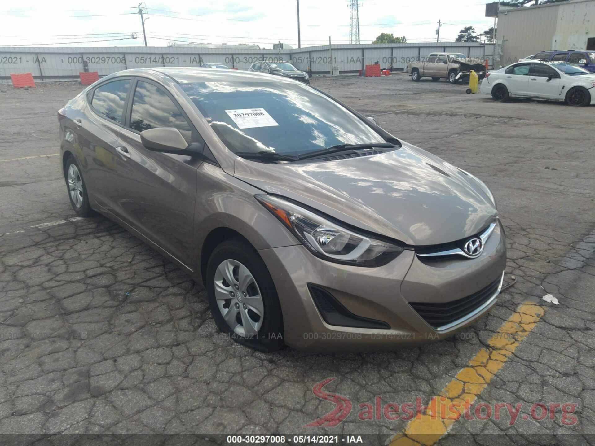 5NPDH4AE0GH787704 2016 HYUNDAI ELANTRA