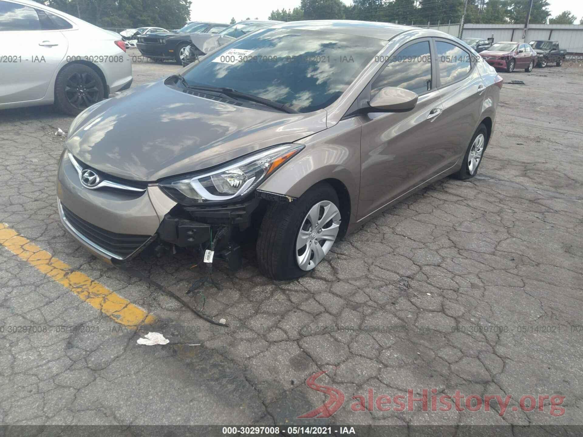 5NPDH4AE0GH787704 2016 HYUNDAI ELANTRA