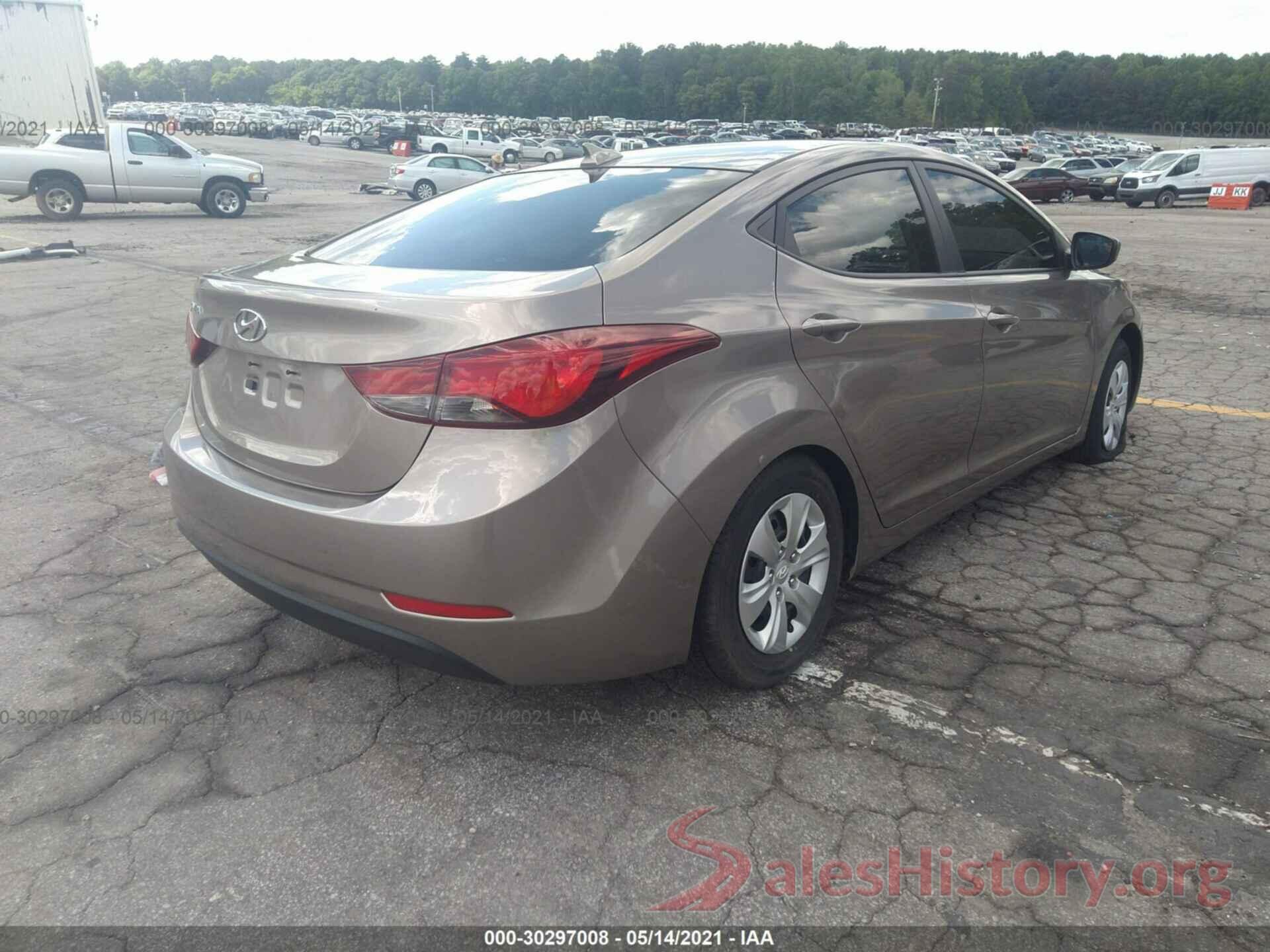 5NPDH4AE0GH787704 2016 HYUNDAI ELANTRA