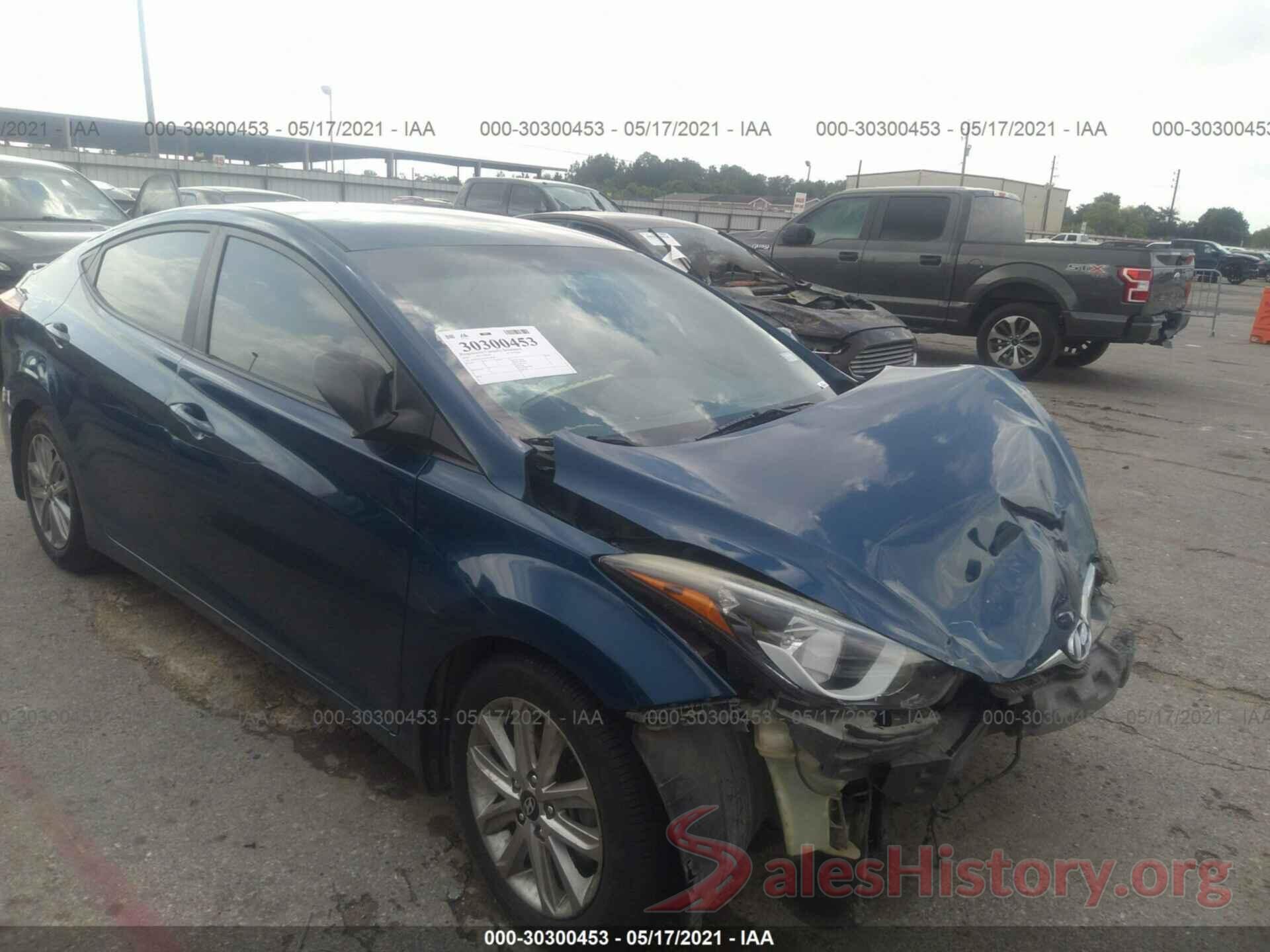 KMHDH4AE2GU543828 2016 HYUNDAI ELANTRA